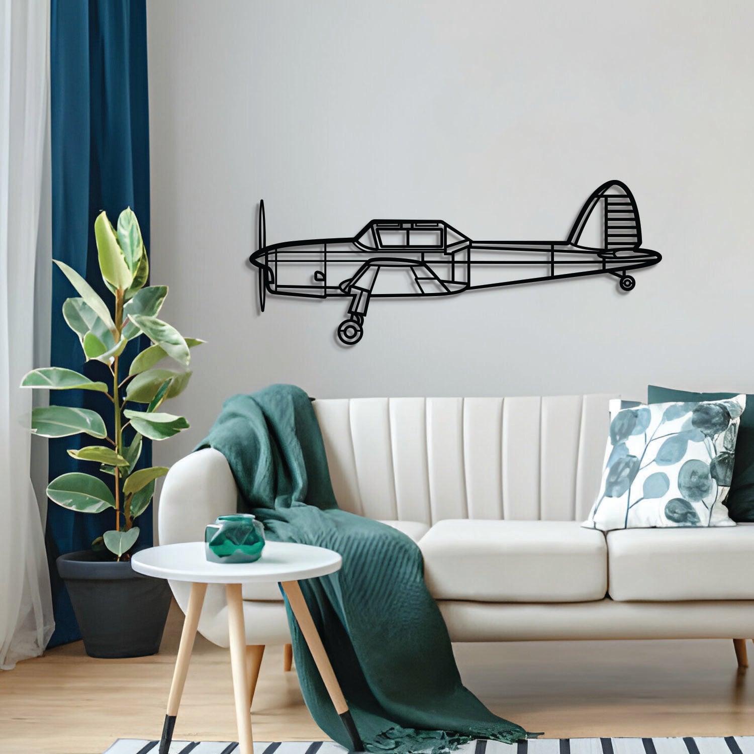 DHC-1 Chipmunk Metallflugzeug Wandkunst - NCP0548