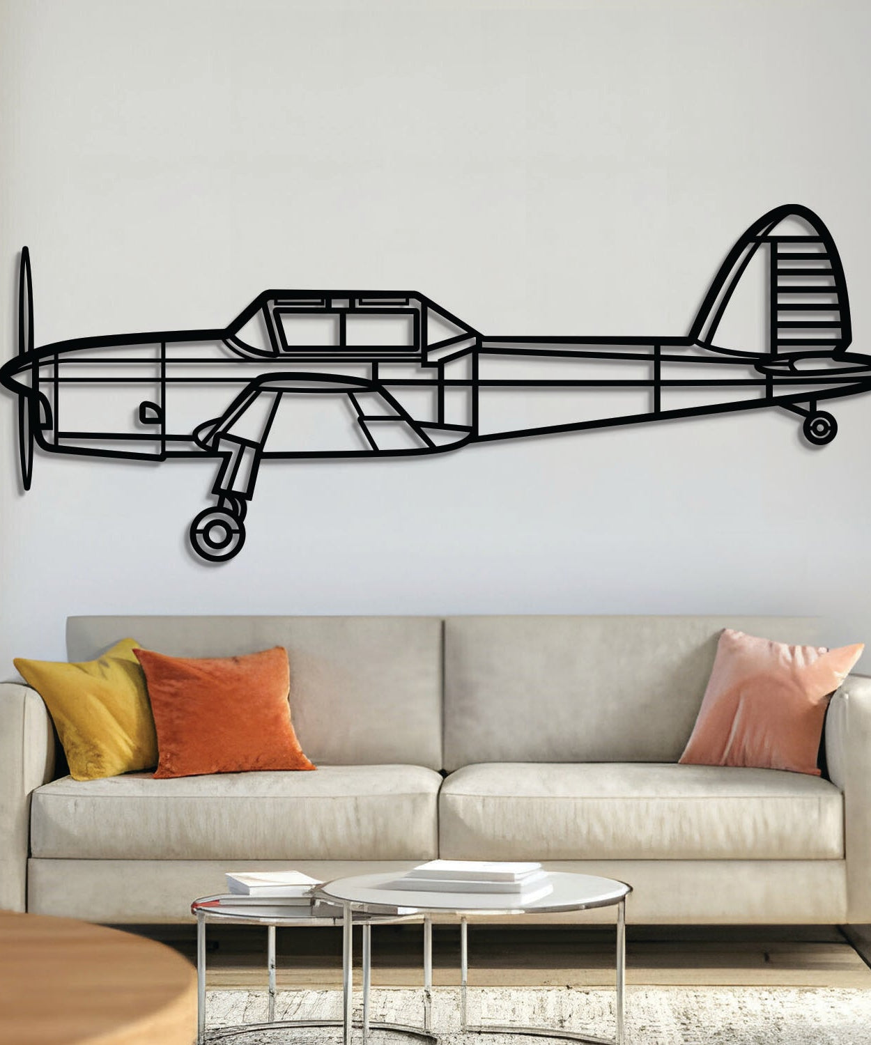 DHC-1 Chipmunk Metallflugzeug Wandkunst - NCP0548