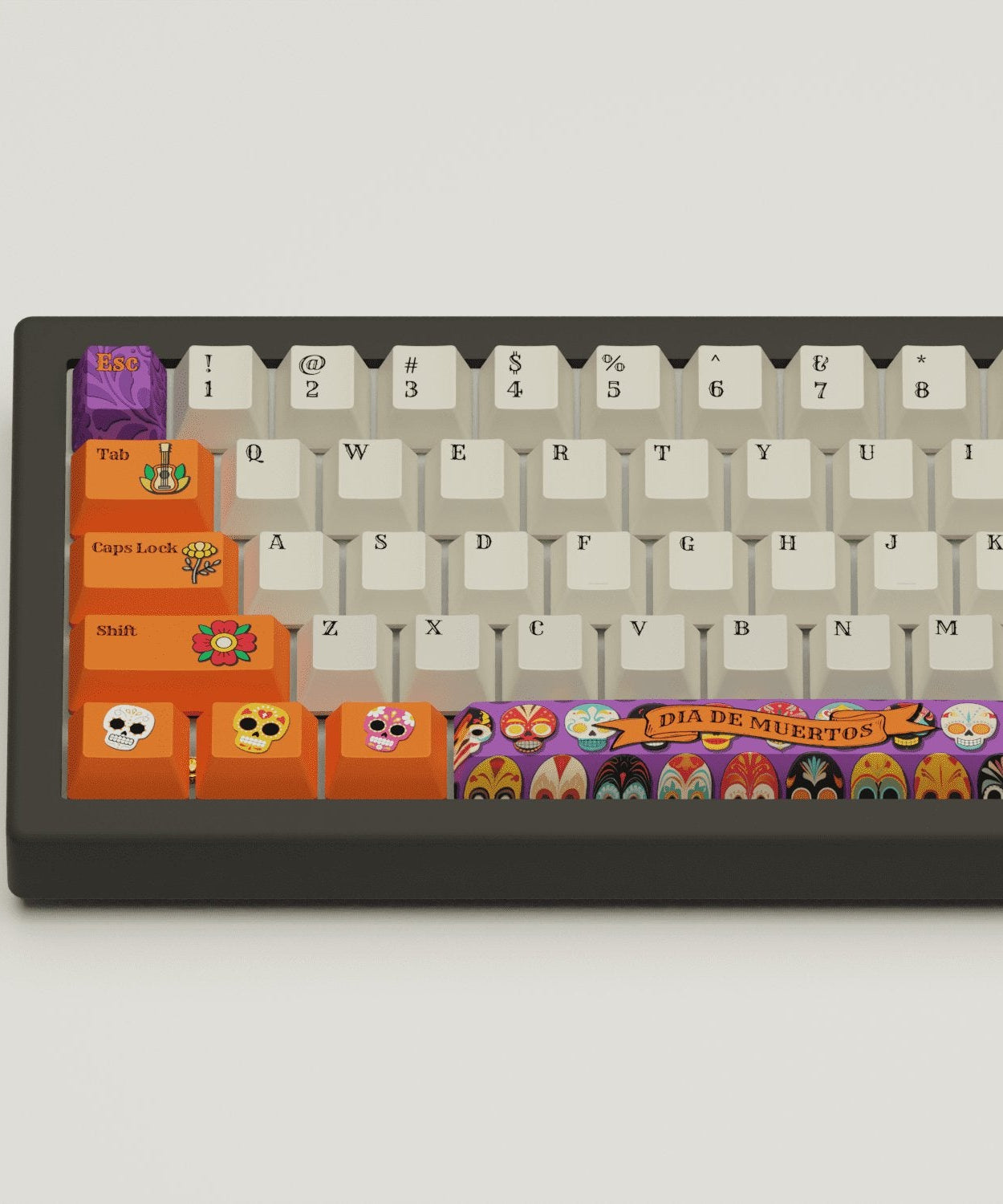 Dia De Muertos Design Keycaps and Mechanical Keyboard