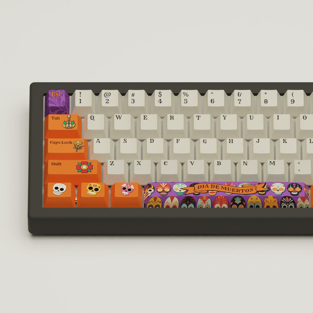 Dia De Muertos Design Keycaps and Mechanical Keyboard