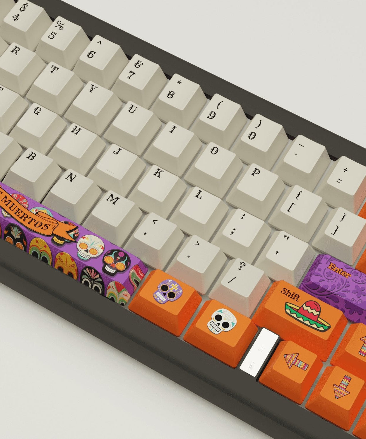 Dia De Muertos Design Keycaps and Mechanical Keyboard