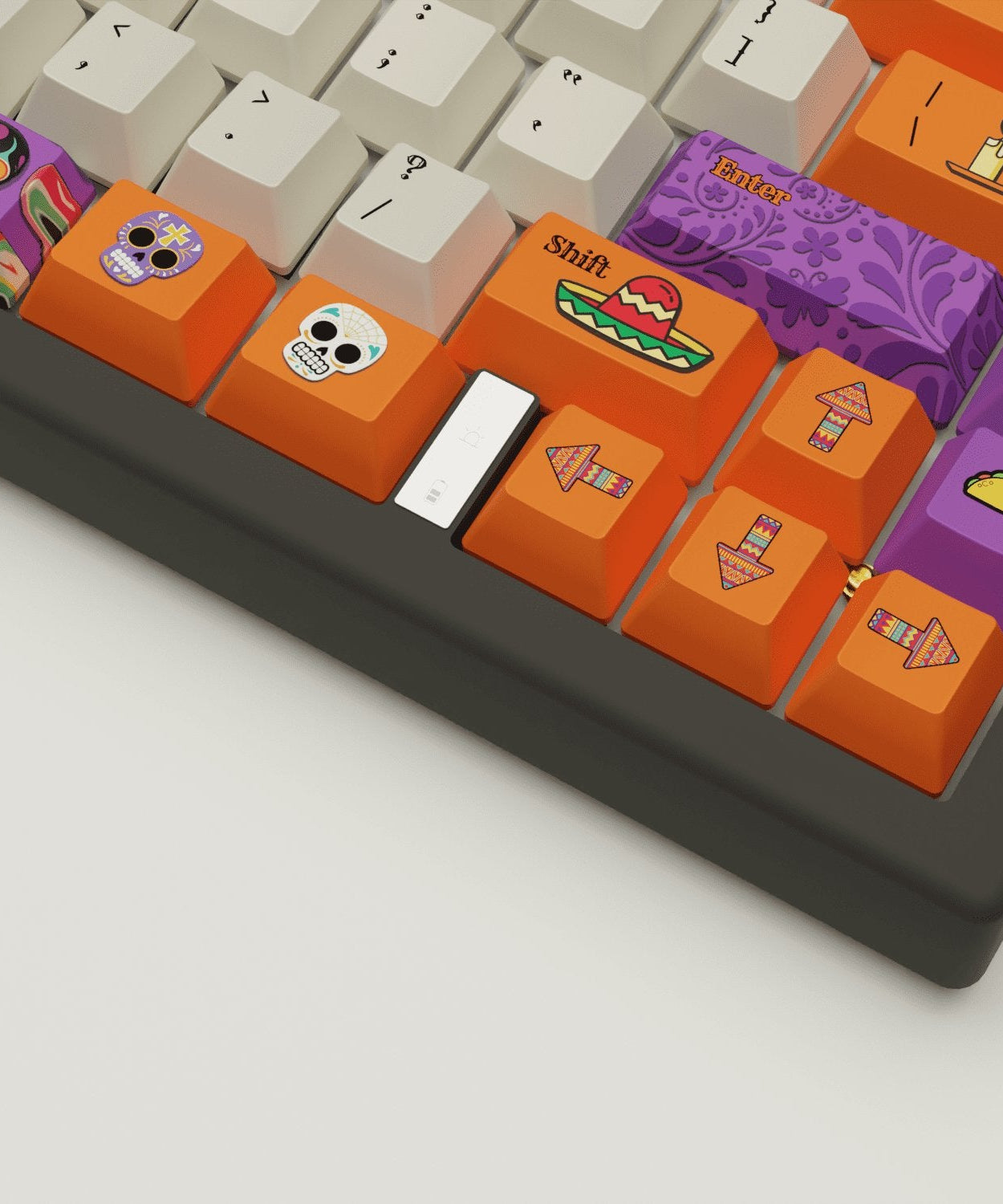 Dia De Muertos Design Keycaps and Mechanical Keyboard