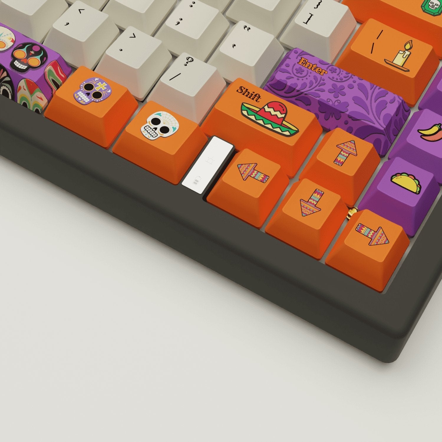 Dia De Muertos Design Keycaps and Mechanical Keyboard