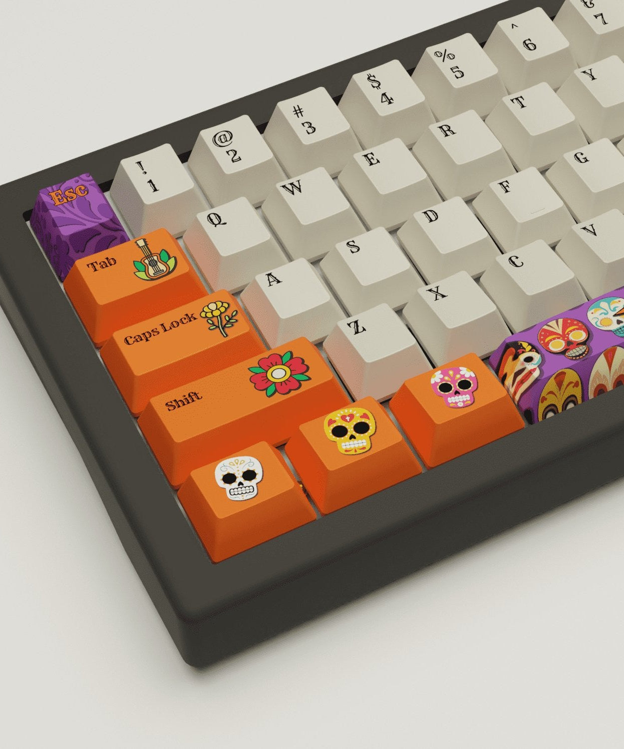 Dia De Muertos Design Keycaps and Mechanical Keyboard