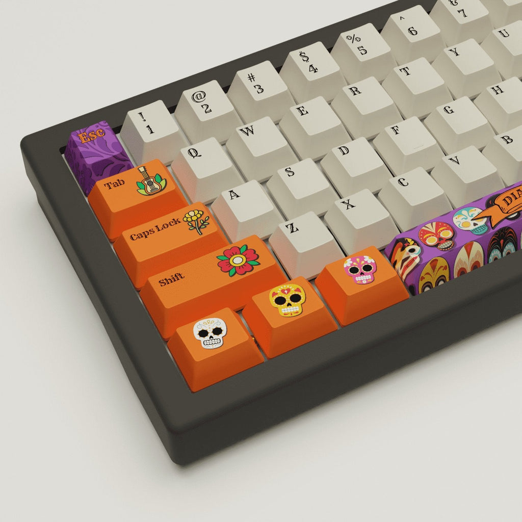 Dia De Muertos Design Keycaps and Mechanical Keyboard