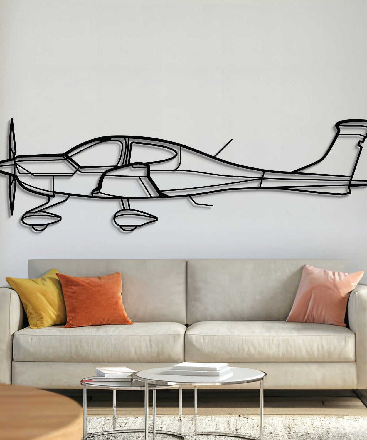 DA40 Metallflugzeug-Wandkunst - NCP0055