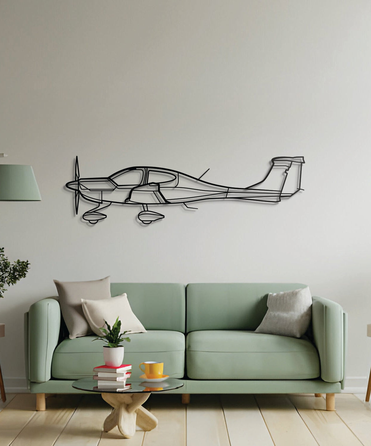 DA40 Metallflugzeug-Wandkunst - NCP0055