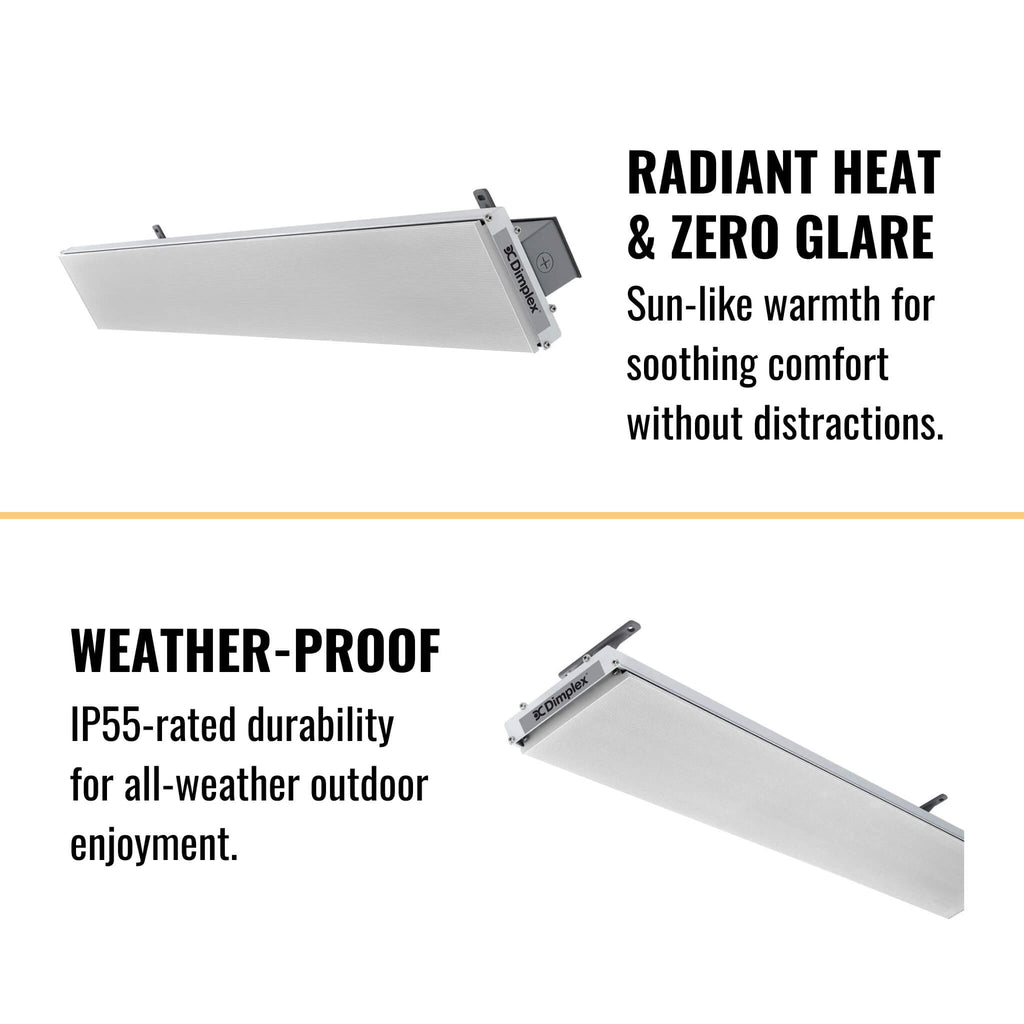 Dimplex DLW 70-Inch Noiseless Radiant Electric Heater For Outdoor And Indoor, 3200W [DLW3200W24] (SAK15698)
