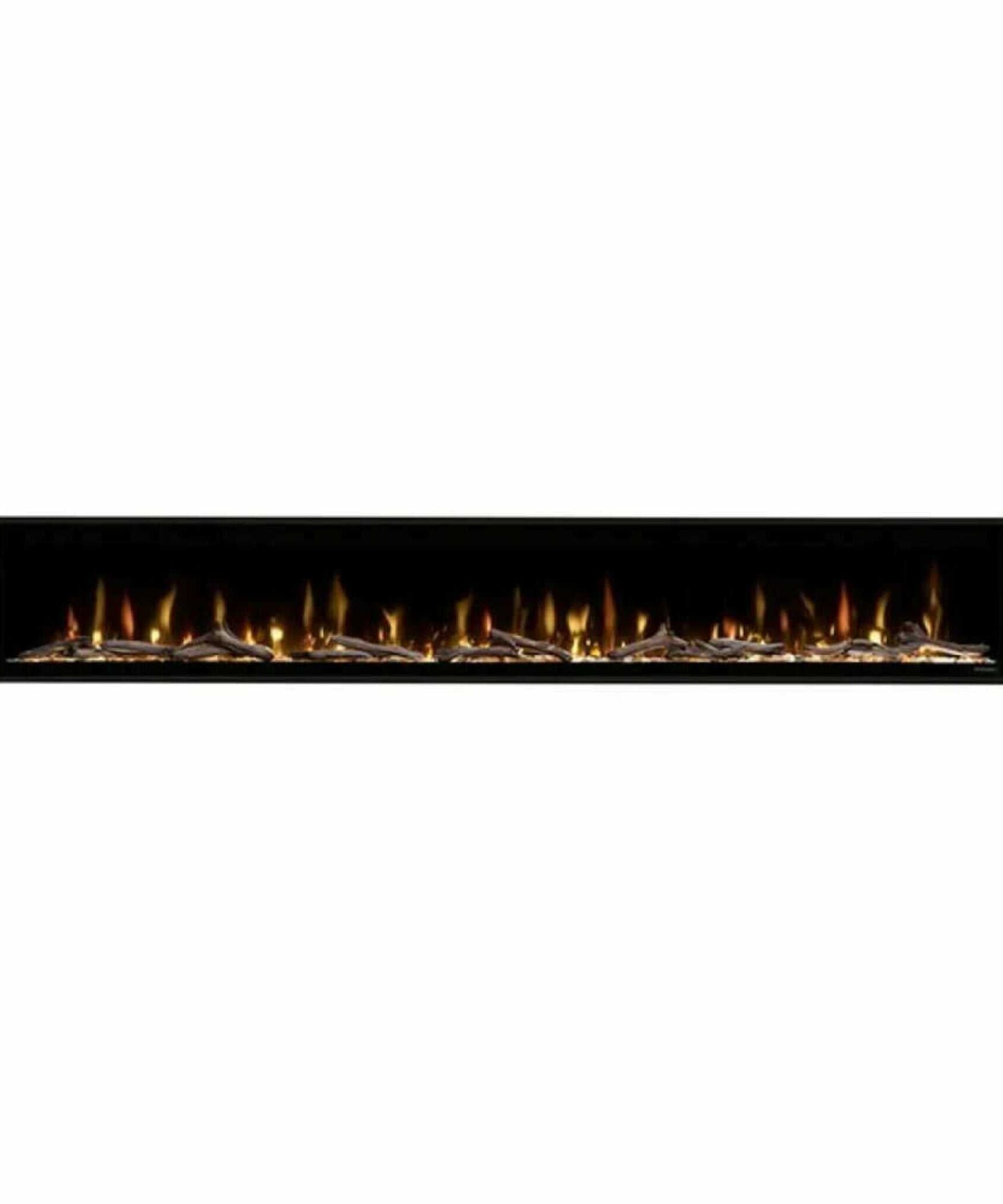 Dimplex Ignite Evolve Built-In Frosted Tumbled Glass Linear Electric Fireplace With Heat Boost System & Trim Kit (SAK59214)
