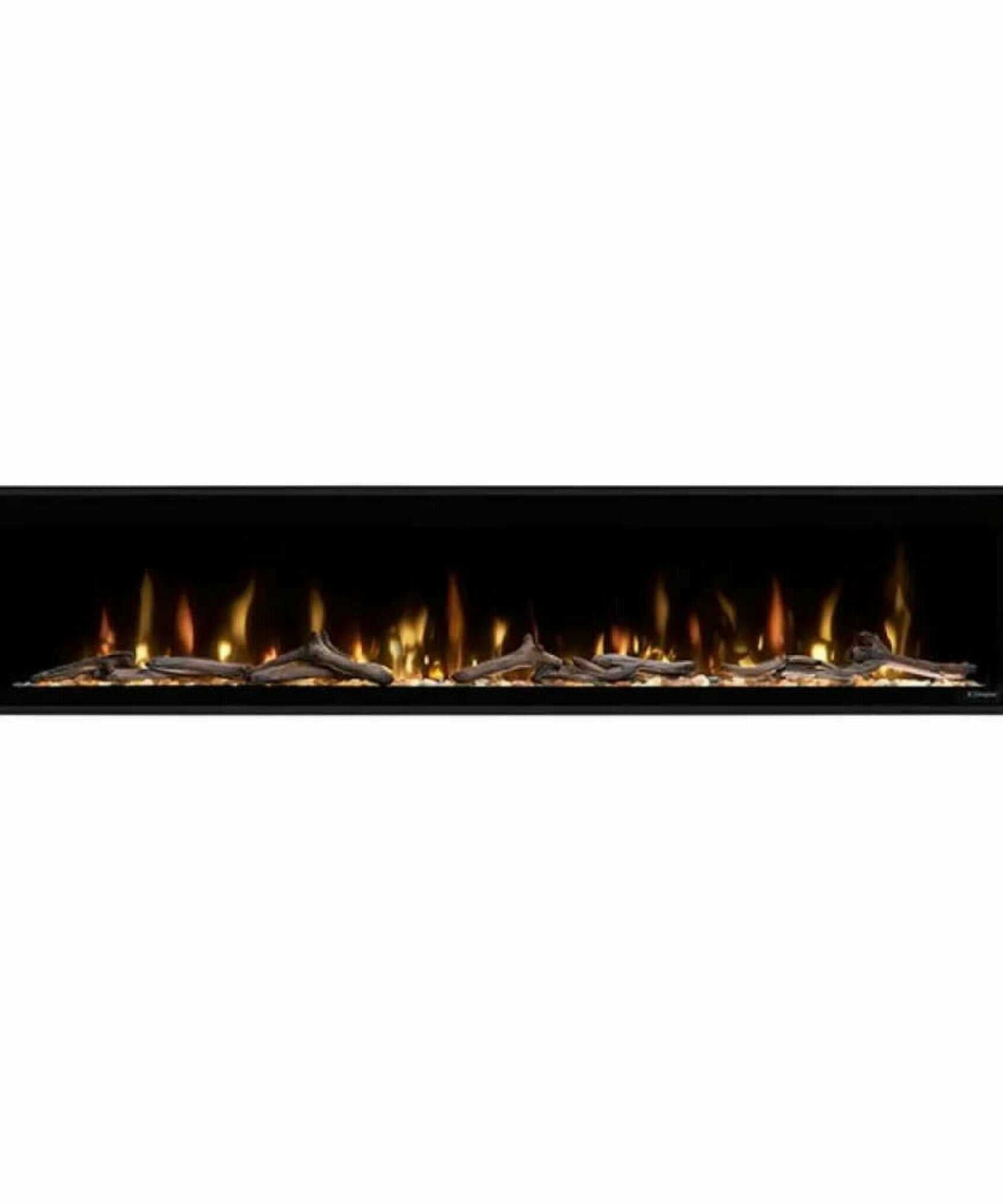 Dimplex Ignite Evolve Built-In Frosted Tumbled Glass Linear Electric Fireplace With Heat Boost System & Trim Kit (SAK59214)