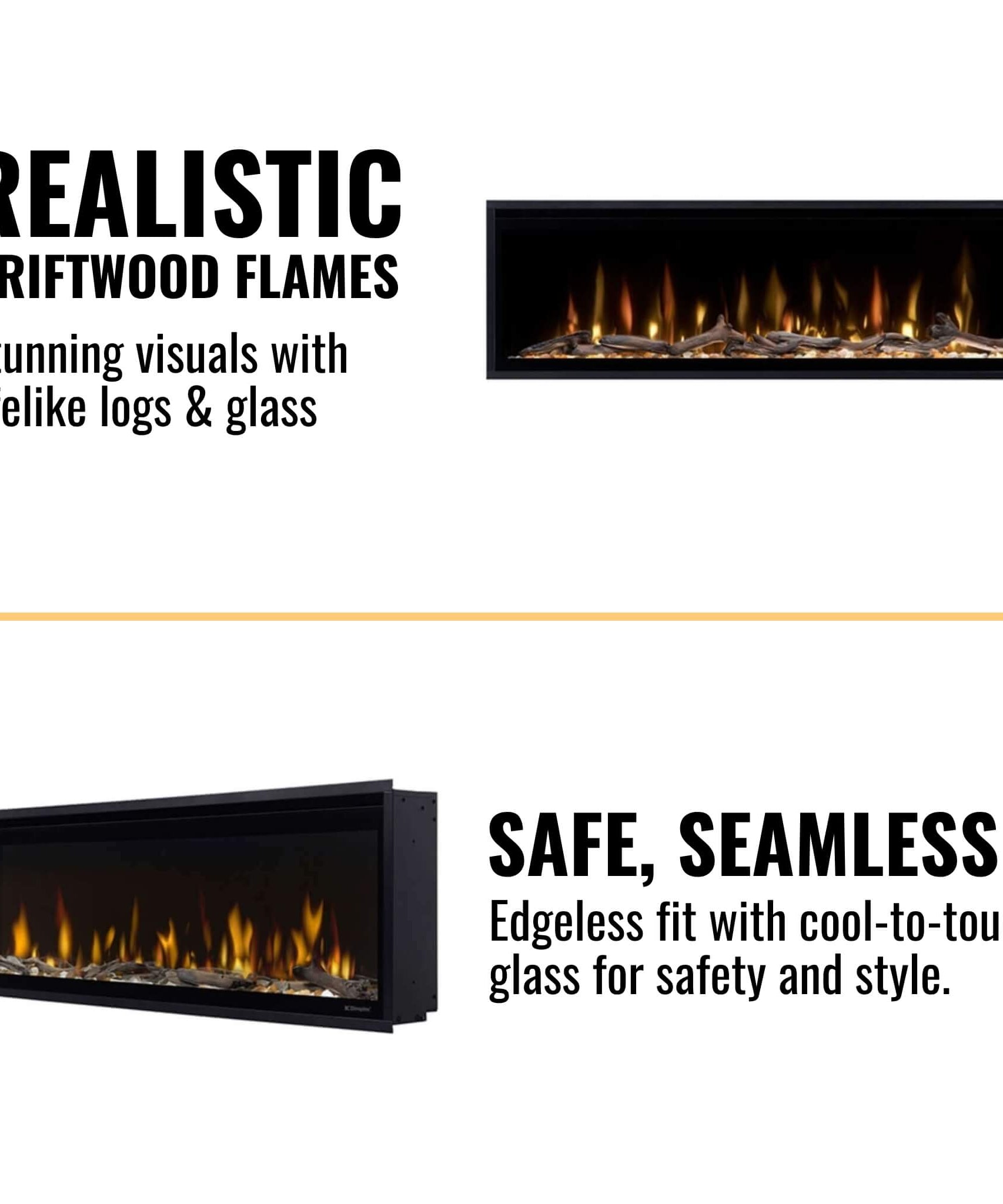 Dimplex Ignite Evolve 50-Inch Premium Built-In Linear Electric Fireplace With Trim Kit [500002573] (SAK34812)