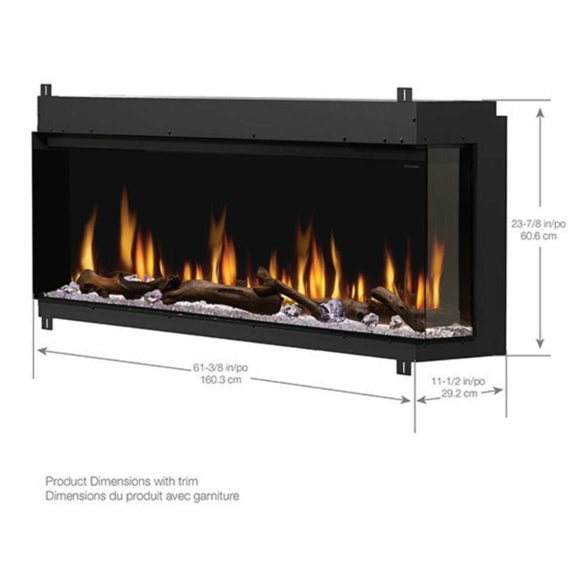 Dimplex IgniteXL Bold 60-Inch Built-In Linear Modern Electric Fireplace With Multi Colored Flames [XLF6017-XD] (SAK90413)