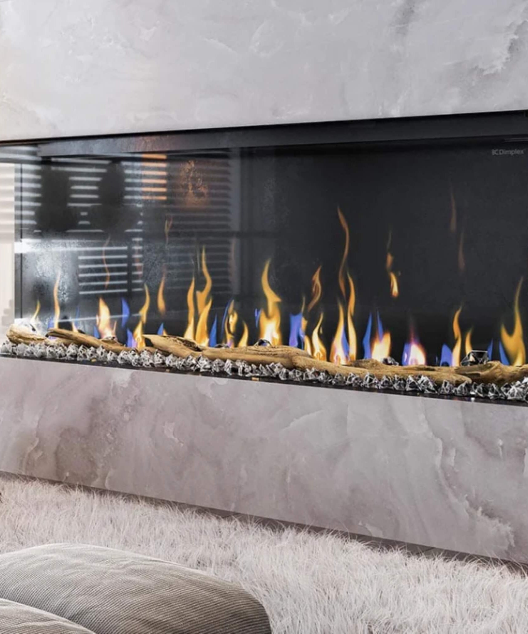 Dimplex IgniteXL Bold 60 Zoll Einbau-Linearer Moderner Elektrokamin mit mehrfarbigen Flammen [XLF6017-XD] (SAK90413)