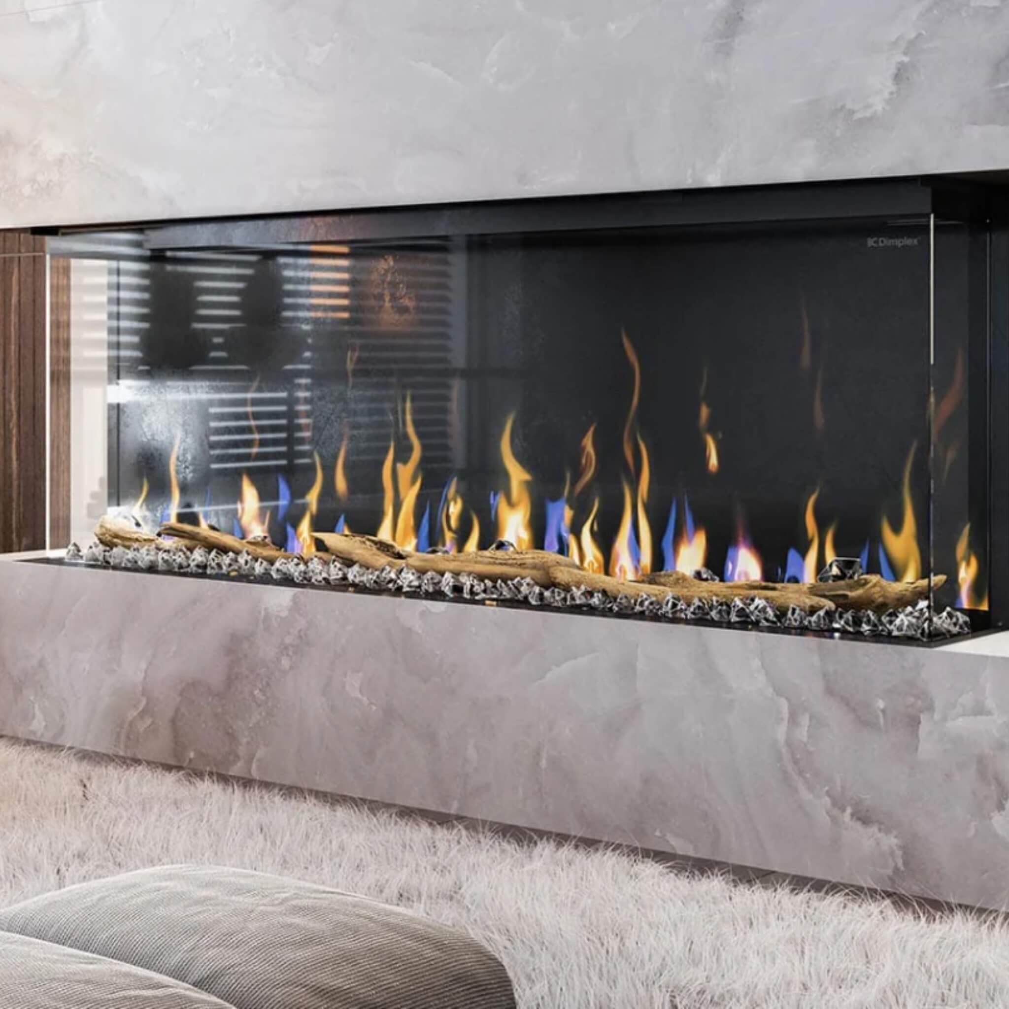 Dimplex IgniteXL Bold 60 Zoll Einbau-Linearer Moderner Elektrokamin mit mehrfarbigen Flammen [XLF6017-XD] (SAK90413)