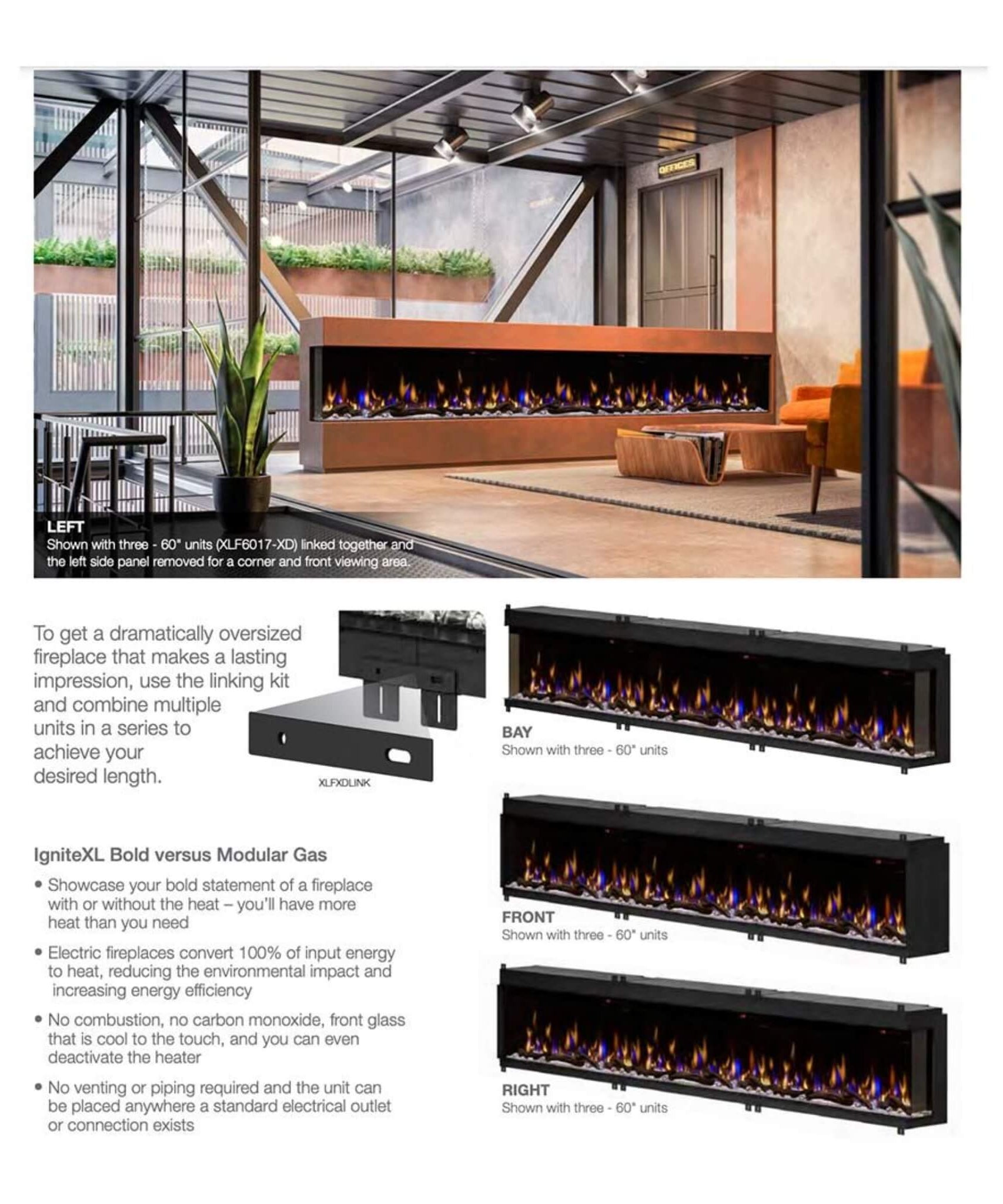 Dimplex IgniteXL Bold 74-Inch Deep Built-In Linear Electric Fireplace [XLF7417-XD] (SAK78959)