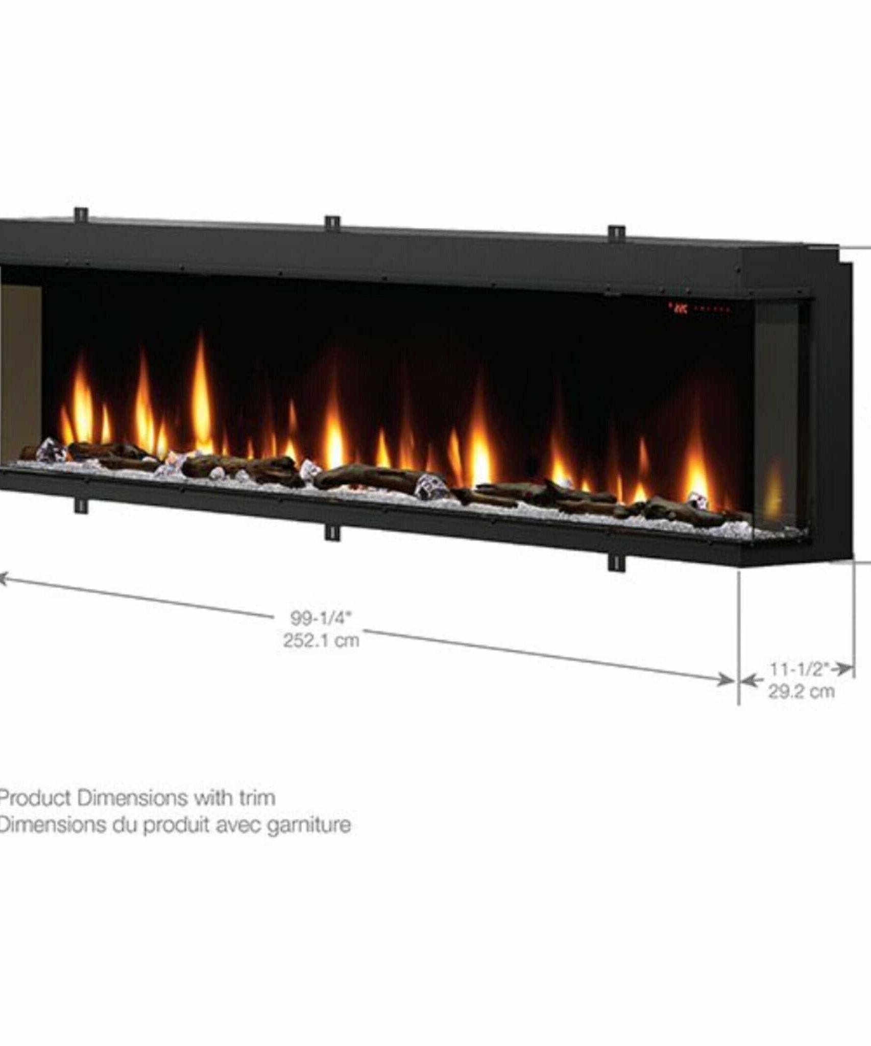 Dimplex IgniteXL Bold 100-Inch Smart Linear Multi Side View Built-In Electric Fireplace [XLF10017-XD] (SAK72359)