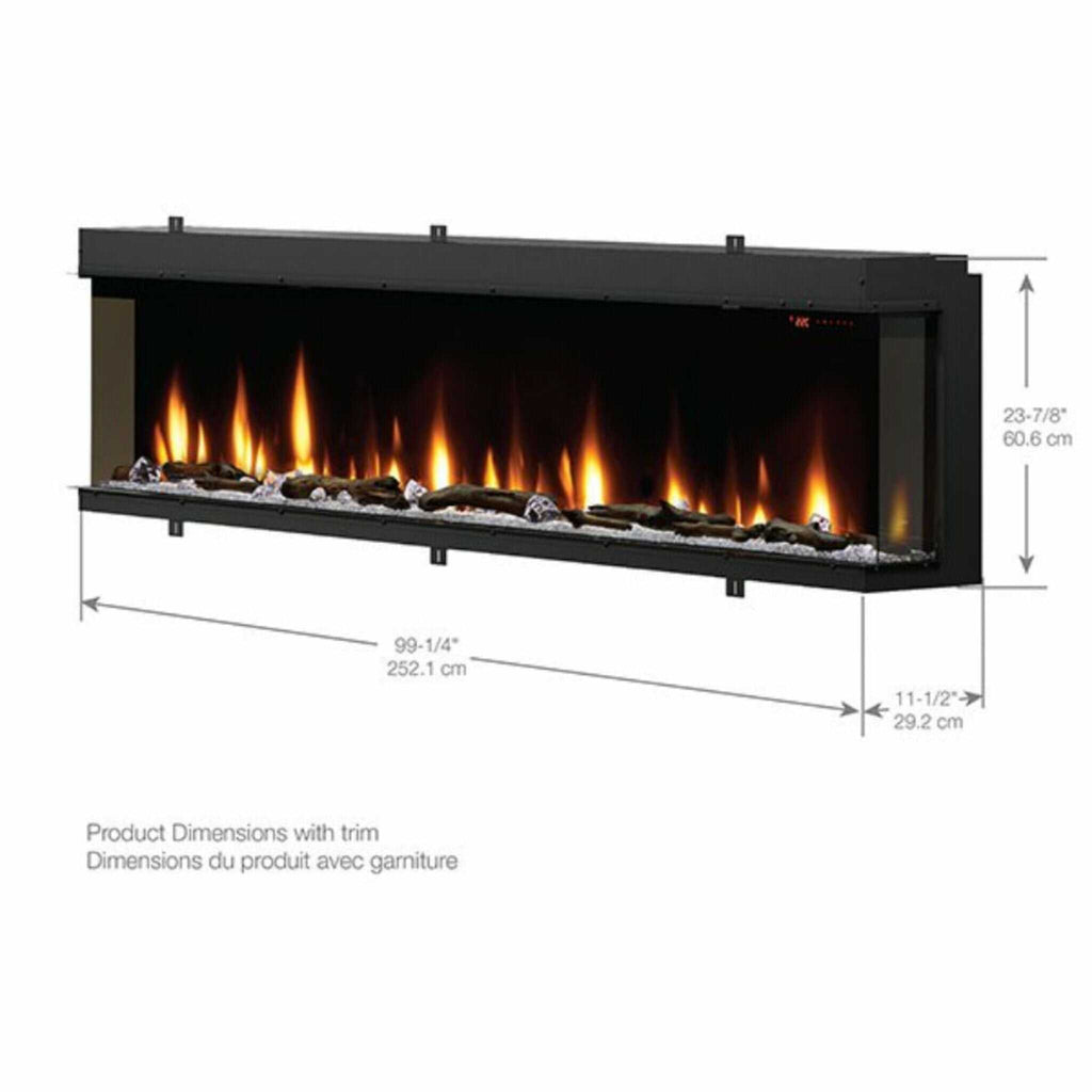 Dimplex IgniteXL Bold 100-Inch Smart Linear Multi Side View Built-In Electric Fireplace [XLF10017-XD] (SAK72359)