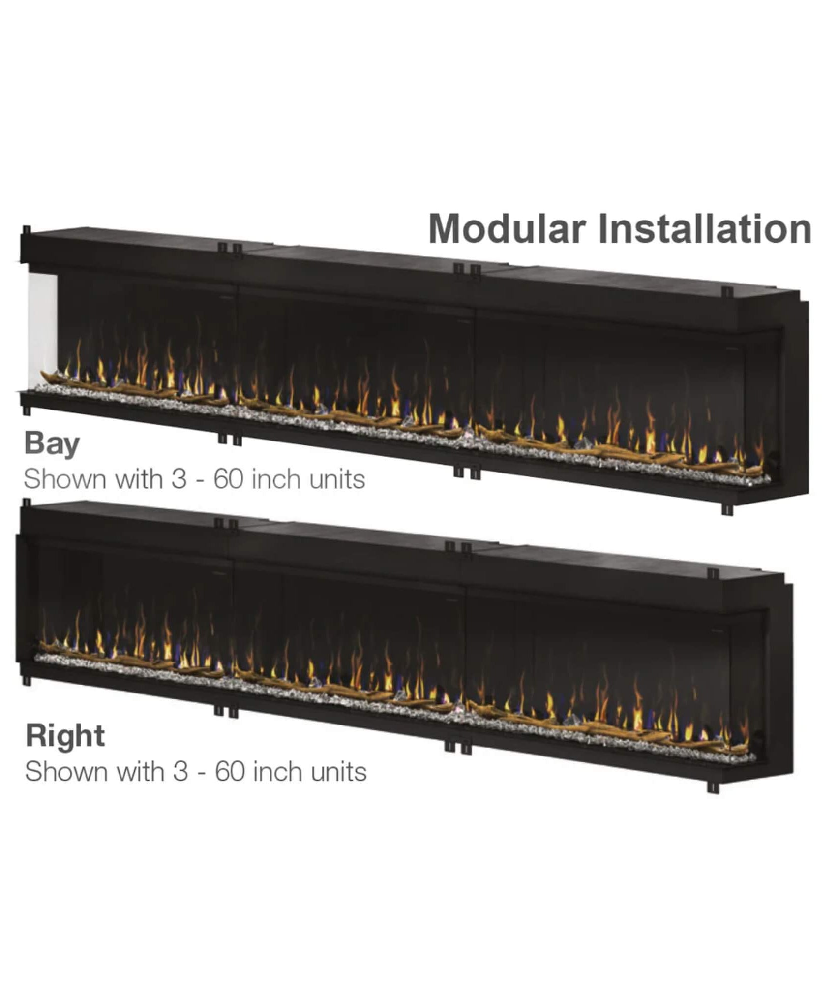 Dimplex IgniteXL Bold 100-Inch Smart Linear Multi Side View Built-In Electric Fireplace [XLF10017-XD] (SAK72359)