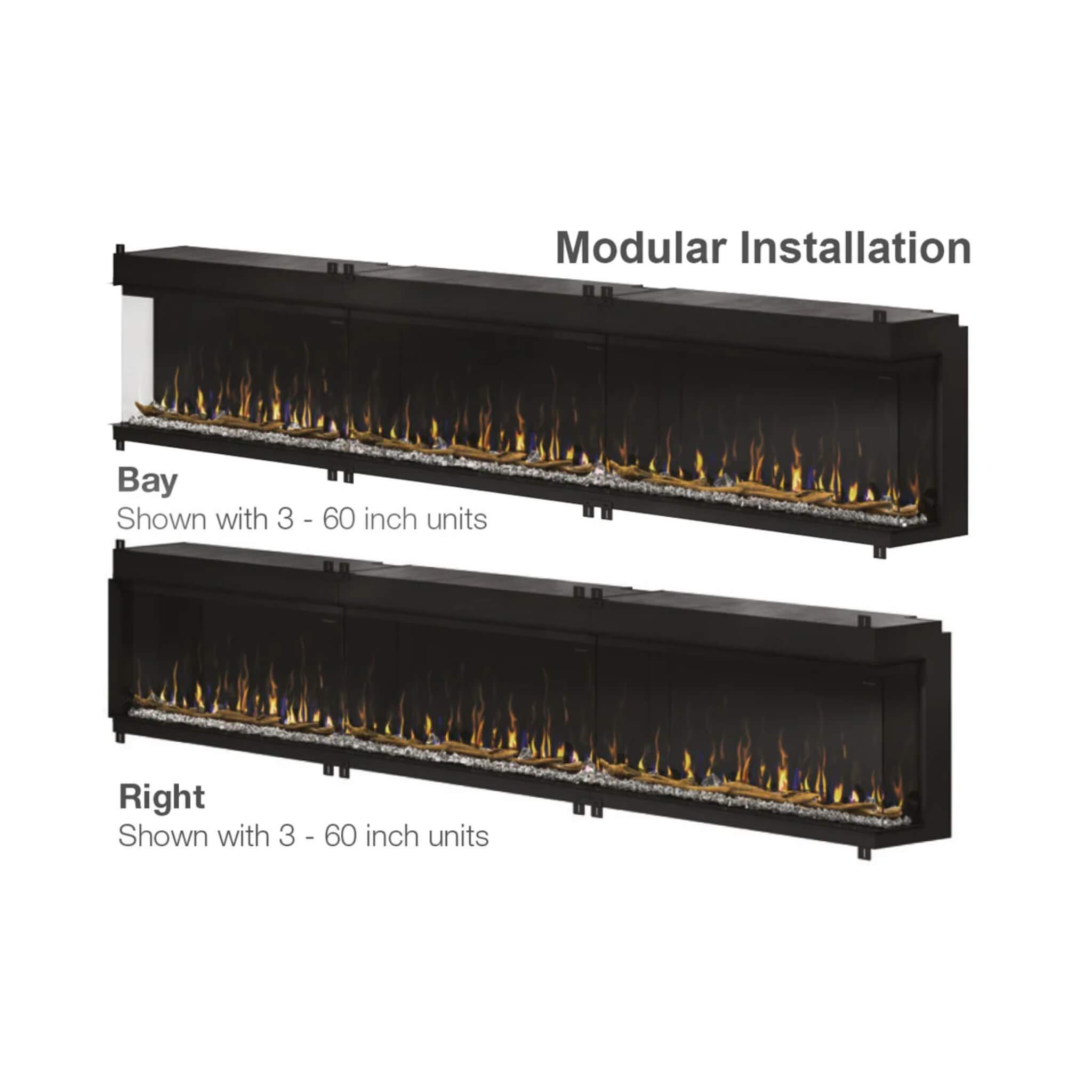 Dimplex IgniteXL Bold 100-Inch Smart Linear Multi Side View Built-In Electric Fireplace [XLF10017-XD] (SAK72359)