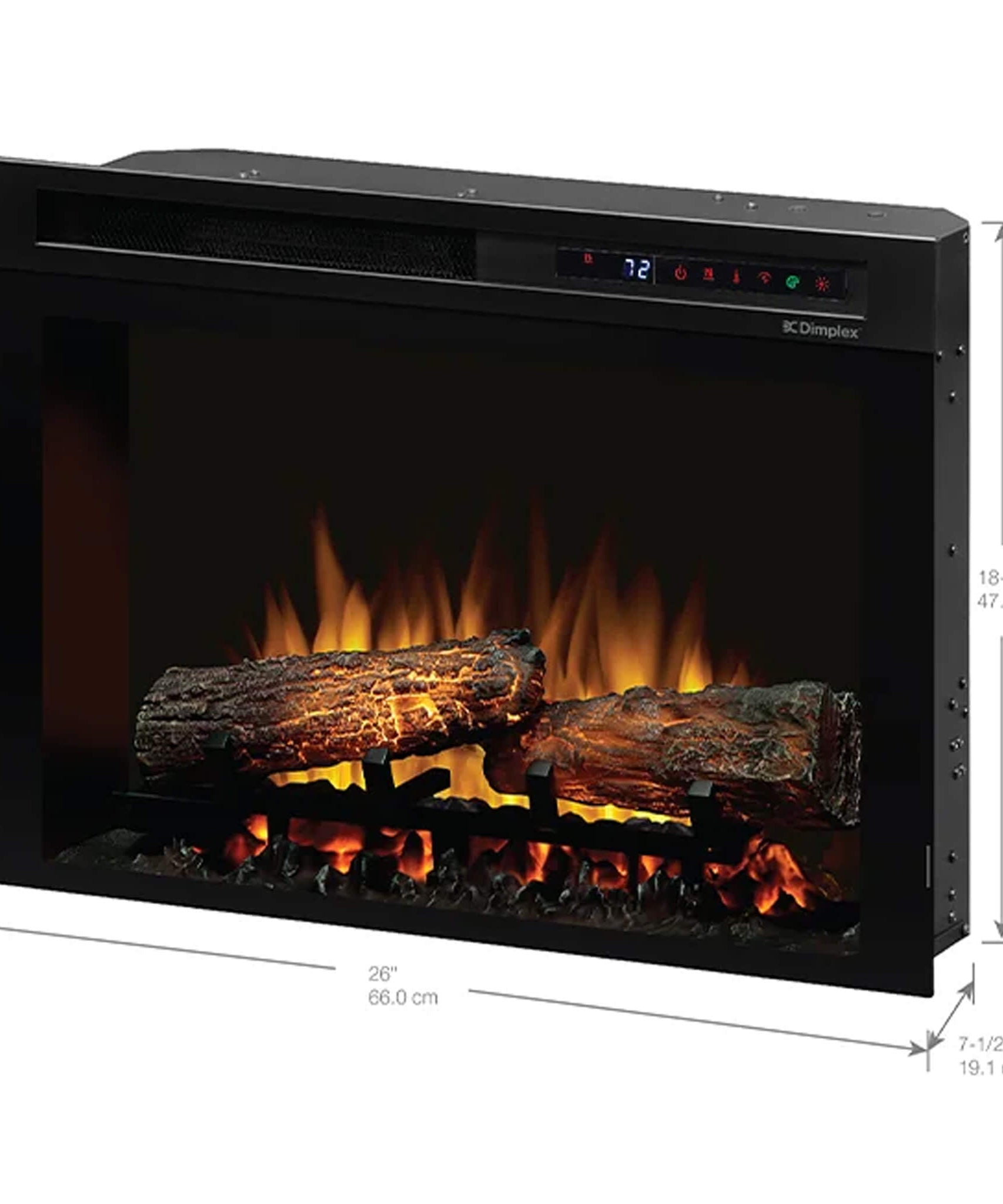 Dimplex Multi-Fire 26-Inch Built-In Traditional Fireplace With Realogs [XHD26L] (SAK65019)
