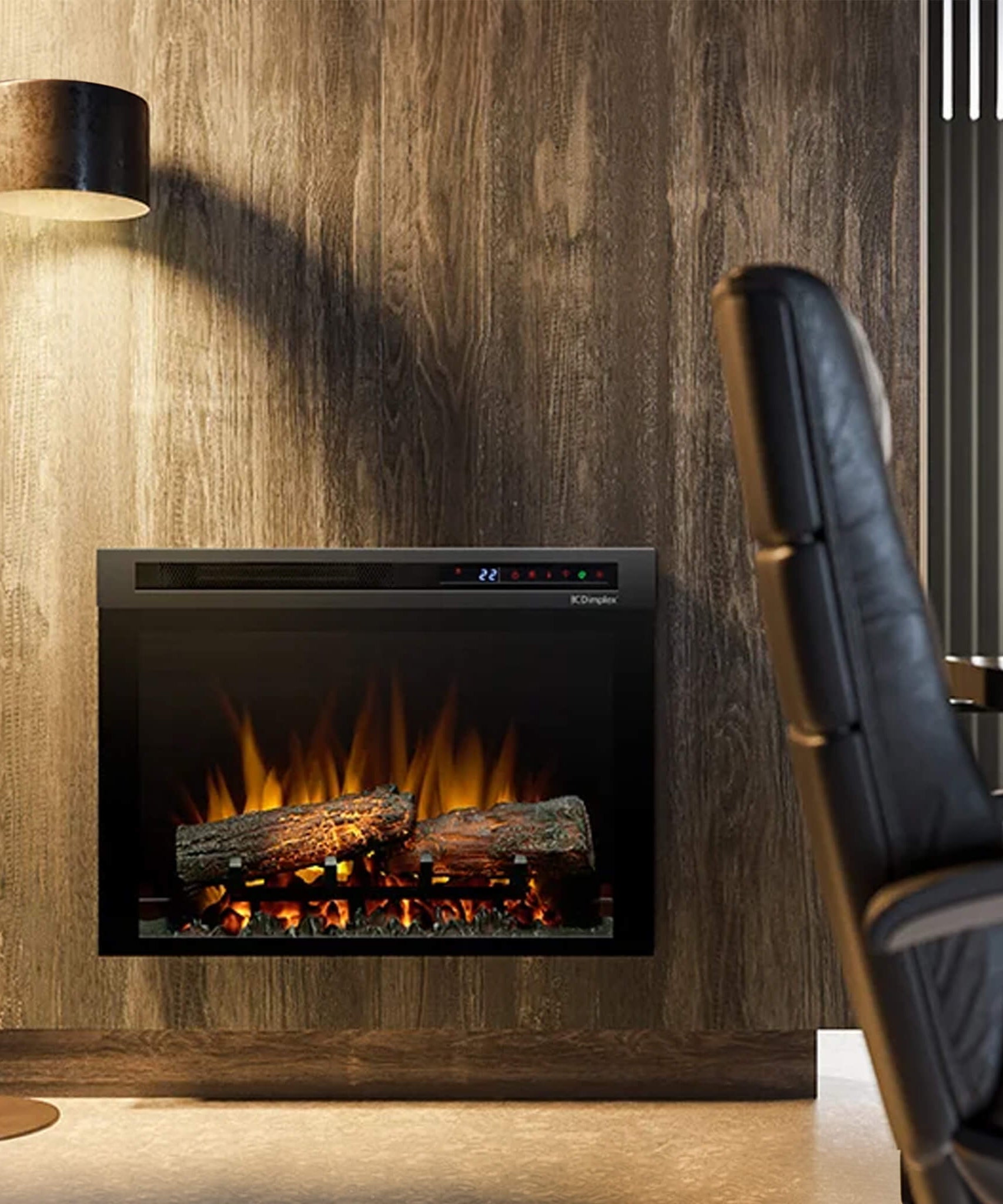 Dimplex Multi-Fire 26-Inch Built-In Traditional Fireplace With Realogs [XHD26L] (SAK65019)