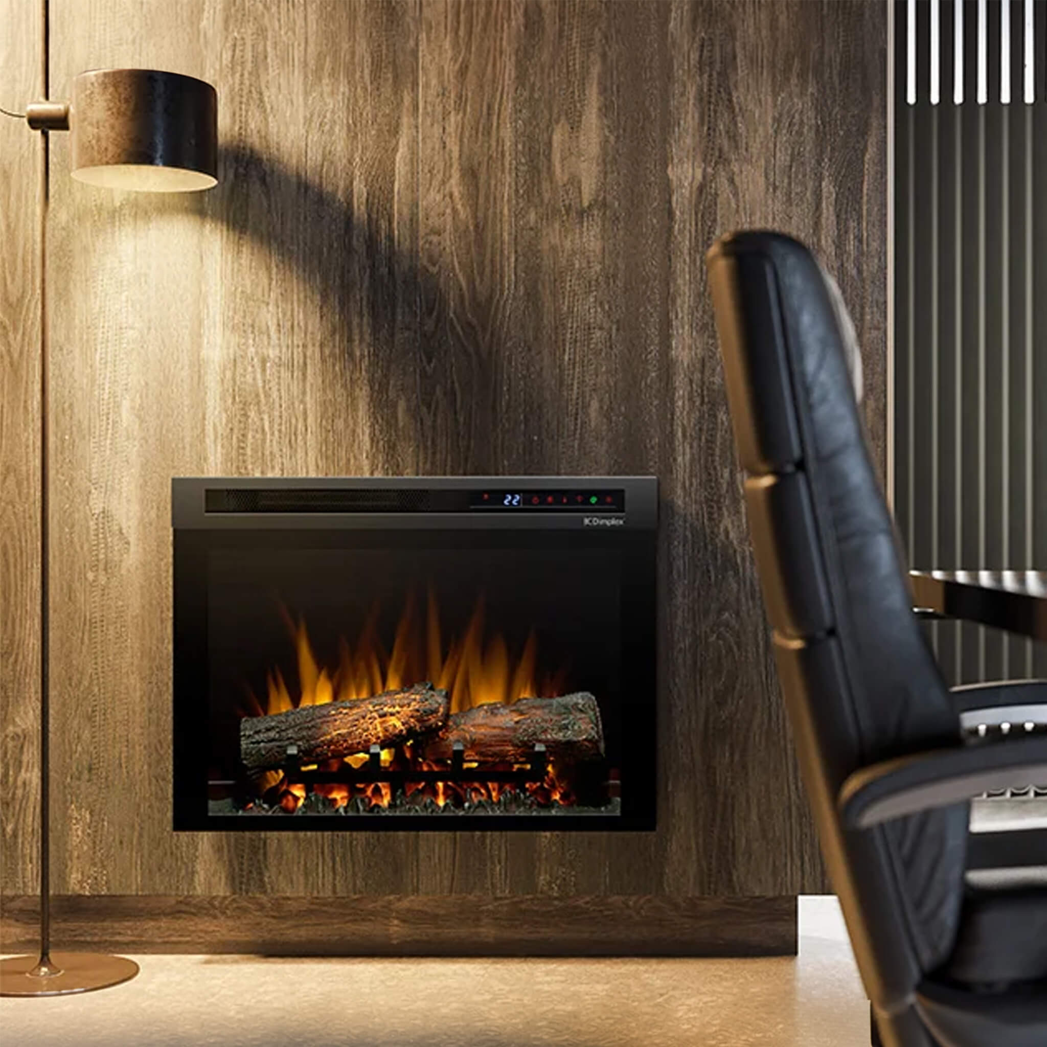Dimplex Multi-Fire 26-Inch Built-In Traditional Fireplace With Realogs [XHD26L] (SAK65019)