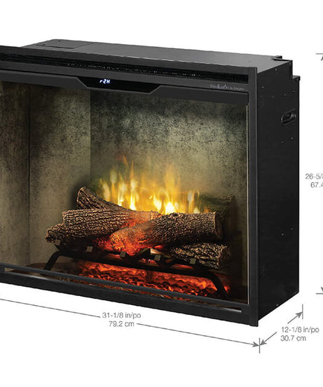 Dimplex Revillusion Built-In Electric Firebox W/ Weathered Concrete Line & Plug Kit [RBF30/42WC-FG] (SAK46891)