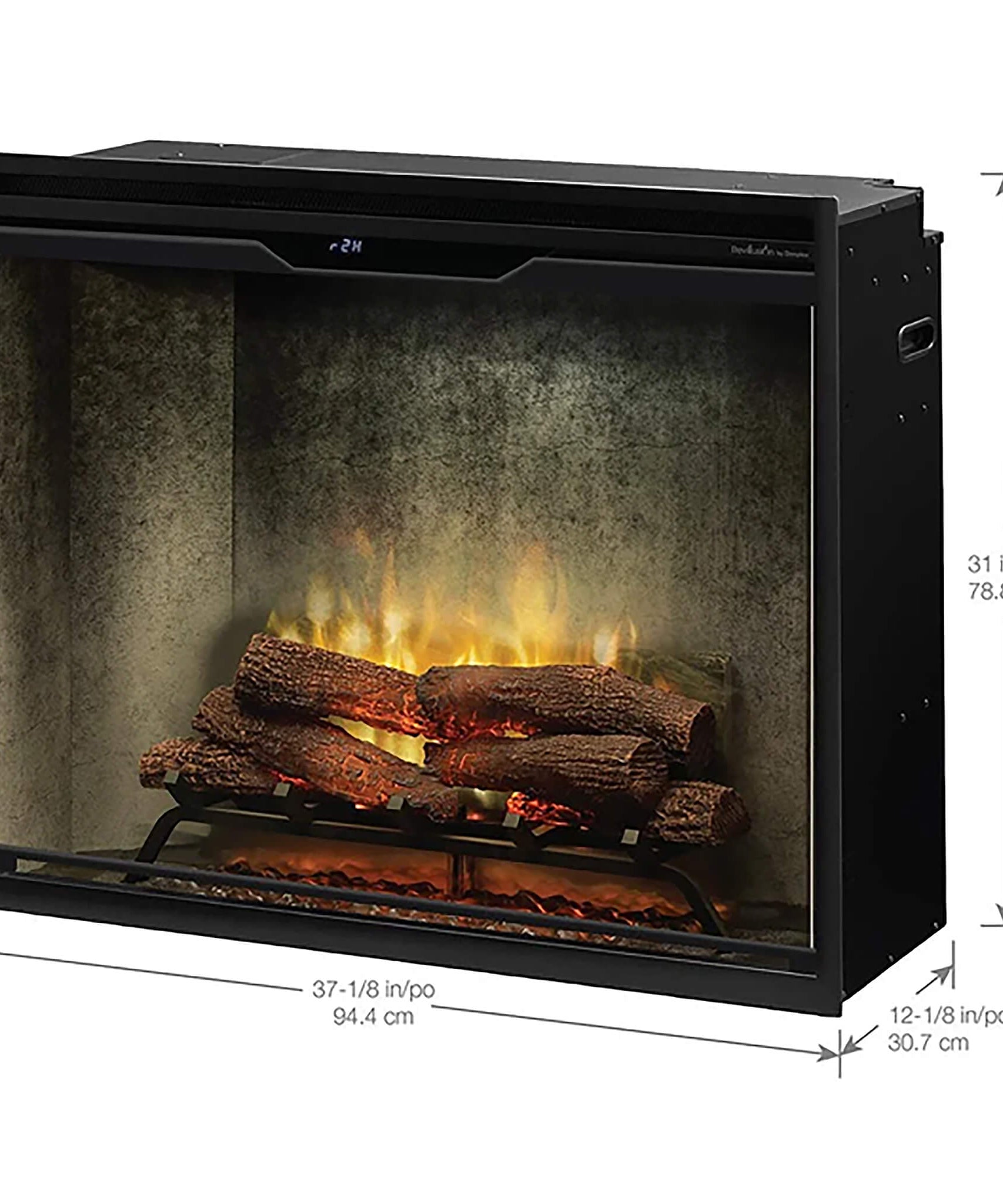 Dimplex Revillusion Built-In Electric Firebox W/ Weathered Concrete Line & Plug Kit [RBF30/42WC-FG] (SAK46891)