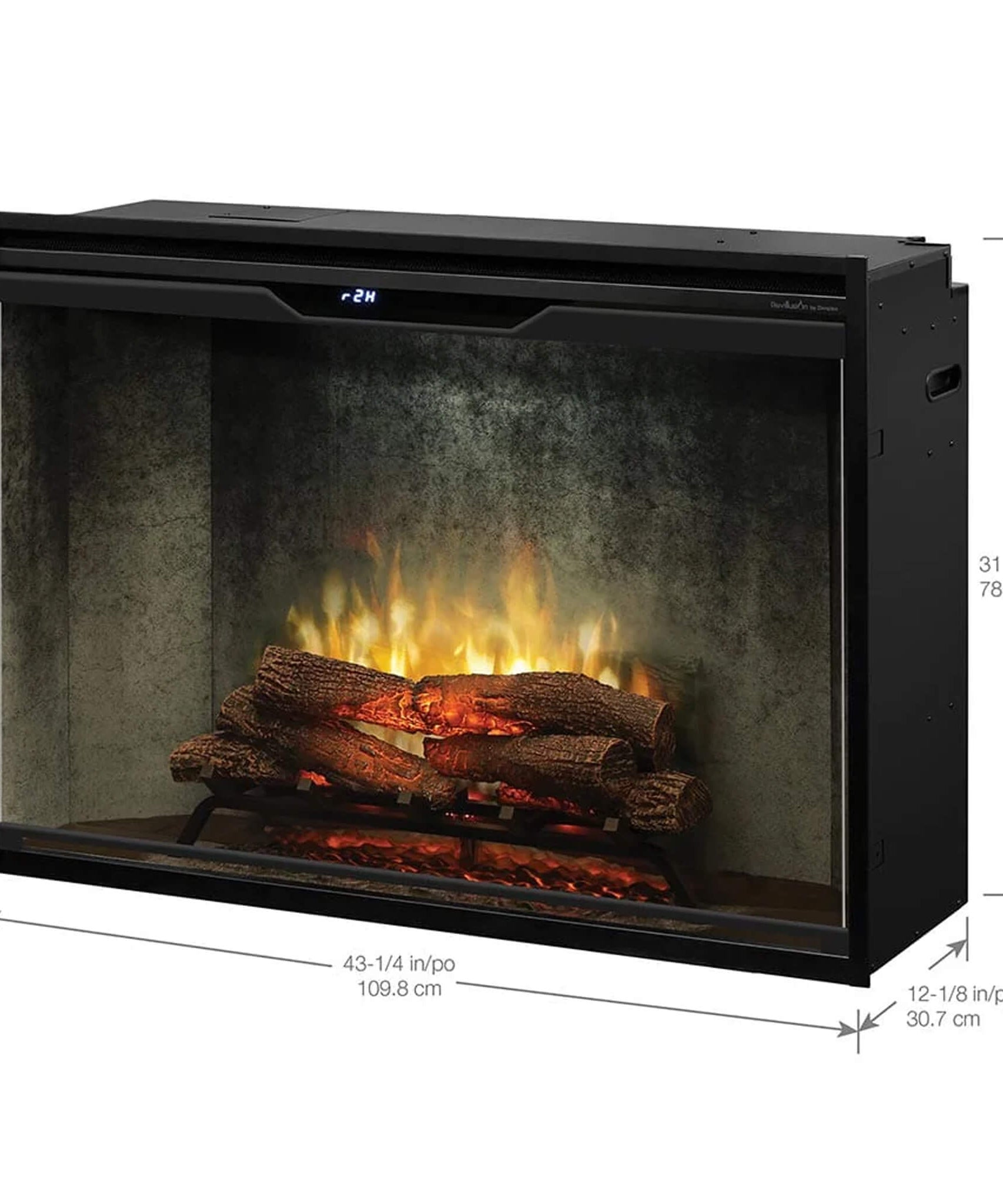Dimplex Revillusion Built-In Electric Firebox W/ Weathered Concrete Line & Plug Kit [RBF30/42WC-FG] (SAK46891)