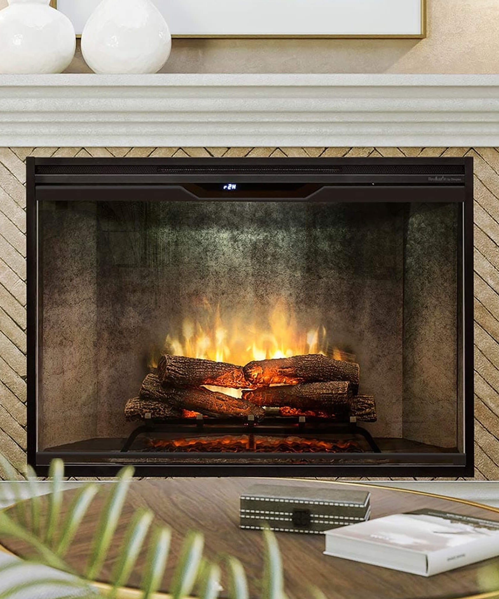 Dimplex Revillusion Built-In Electric Firebox W/ Weathered Concrete Line & Plug Kit [RBF30/42WC-FG] (SAK46891)