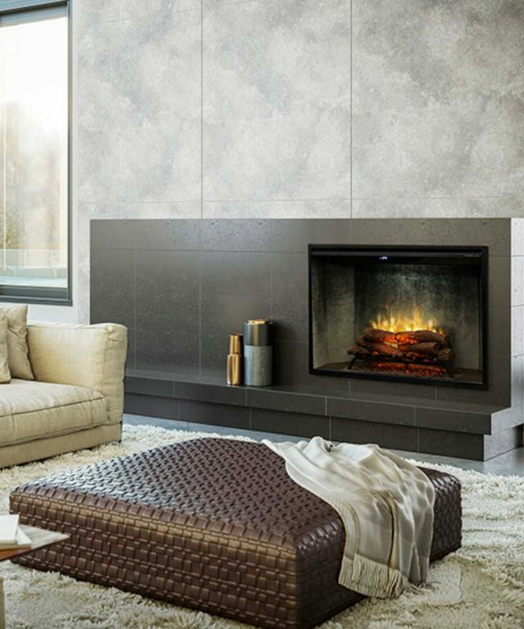 Dimplex Revillusion Built-In Electric Firebox W/ Weathered Concrete Line & Plug Kit [RBF30/42WC-FG] (SAK46891)
