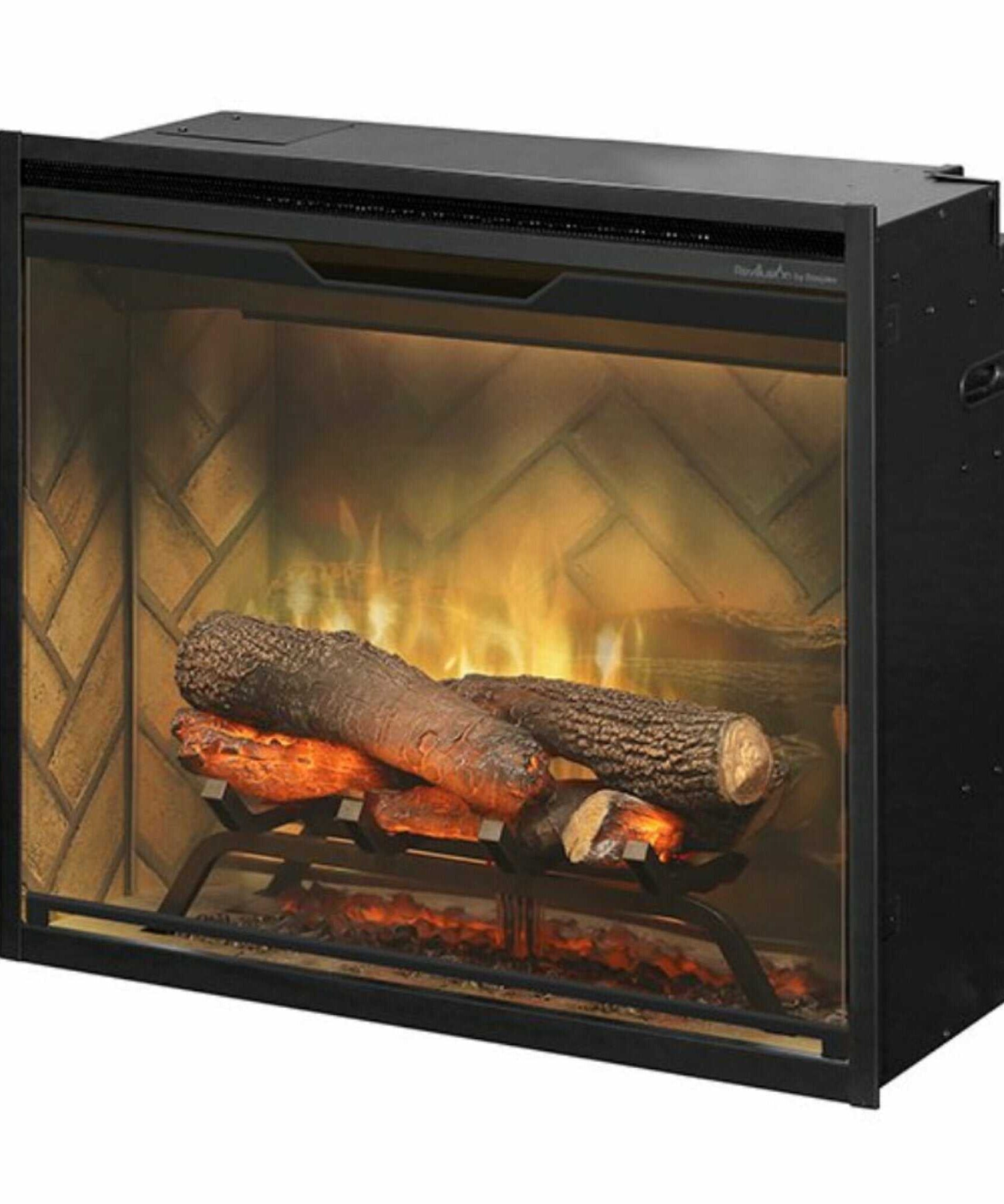 Dimplex Revillusion Herringbone Brick Built-In Electric Firebox With Front Glass [RBF30/36/42] (SAK12893)