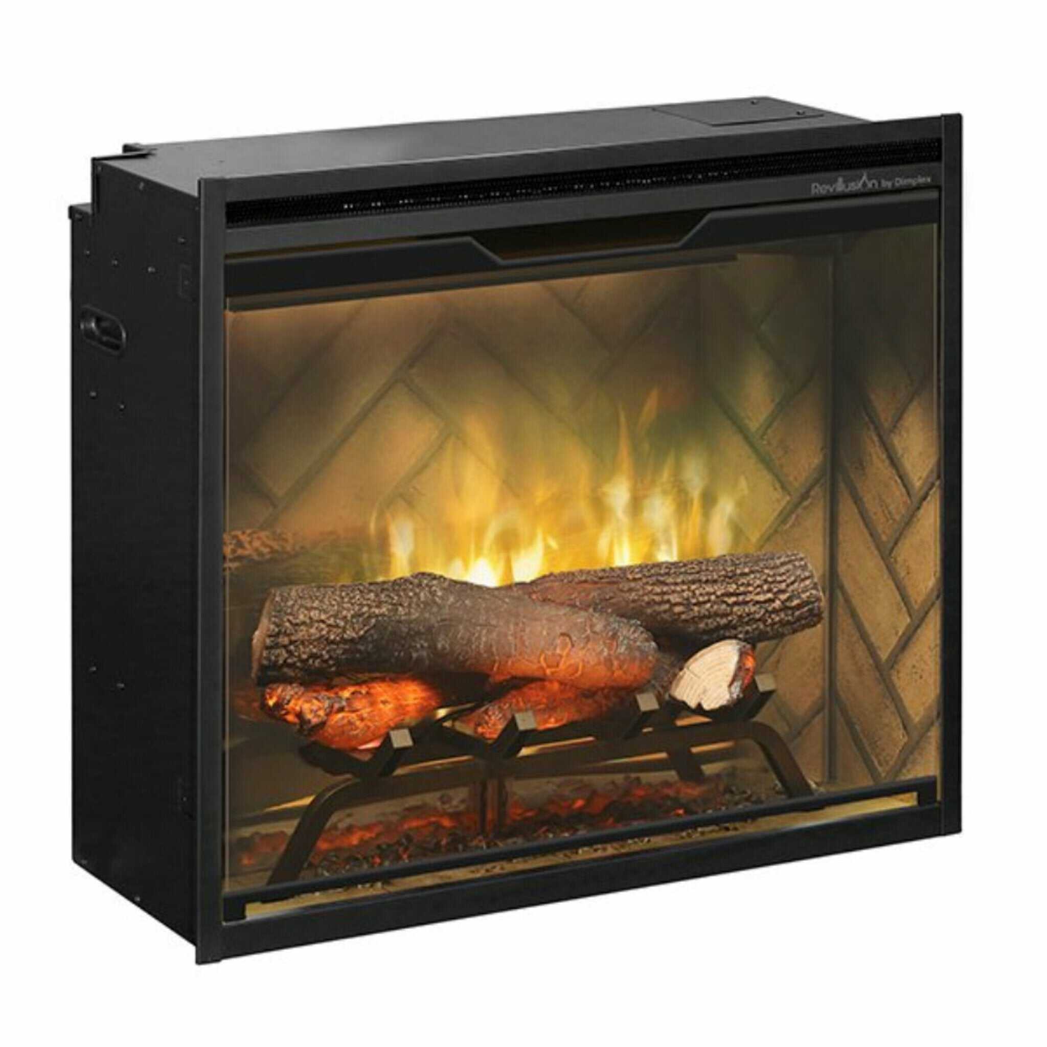 Dimplex Revillusion Herringbone Brick Built-In Electric Firebox With Front Glass [RBF30/36/42] (SAK12893)
