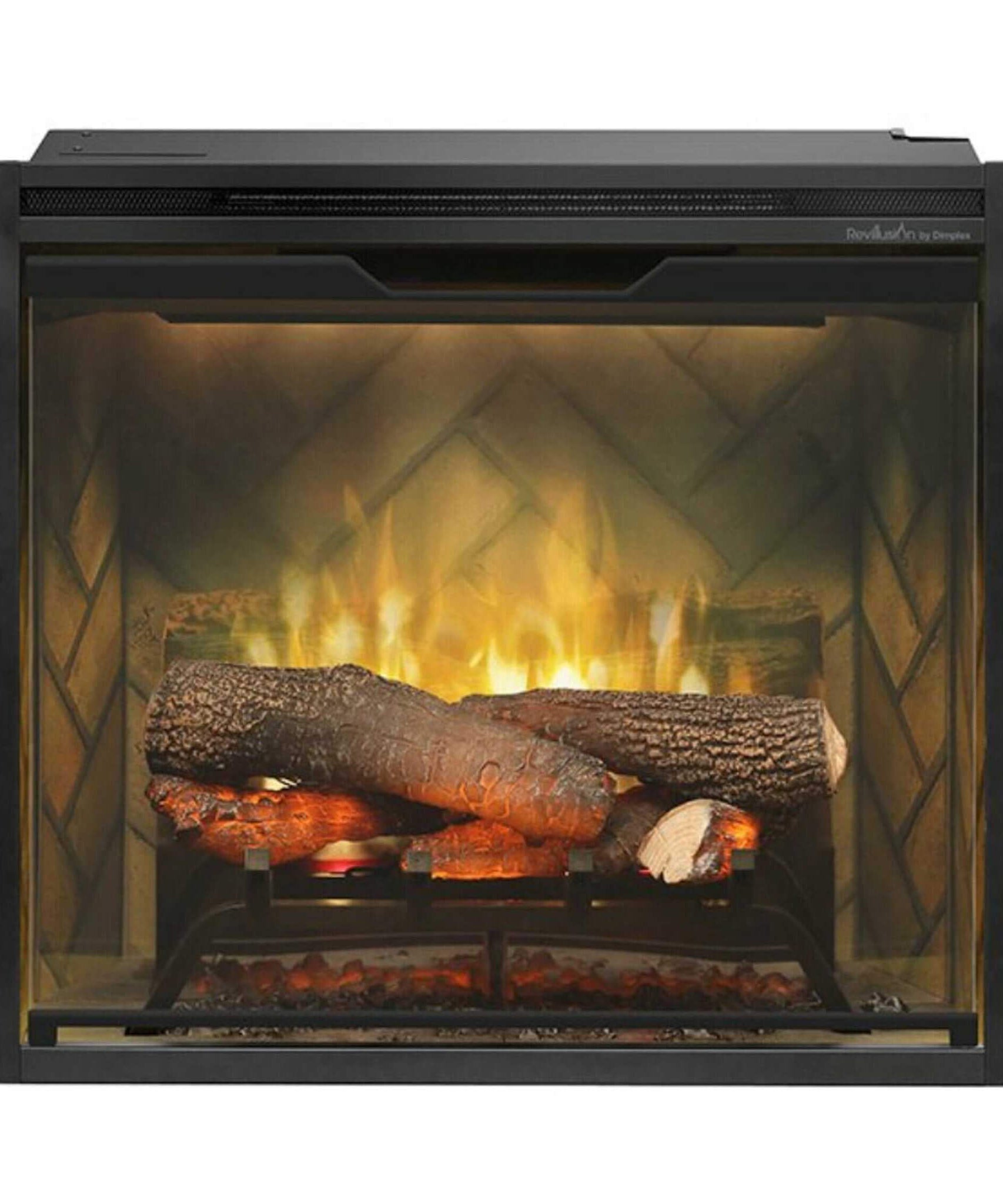 Dimplex Revillusion Herringbone Brick Built-In Electric Firebox With Front Glass [RBF30/36/42] (SAK12893)