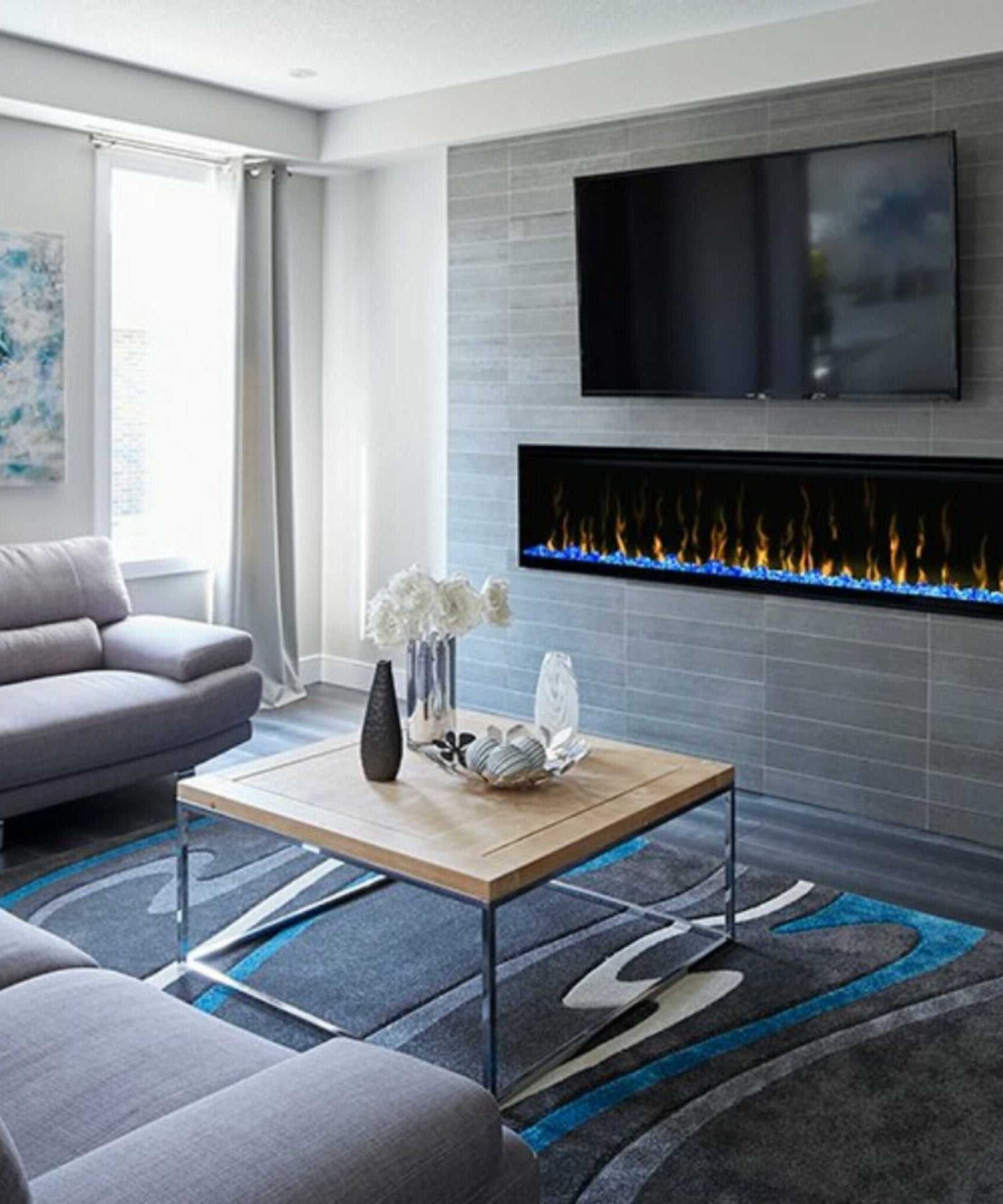 Dimplex IgniteXL 74-Inch Premium Built-In Linear Electric Fireplace With Integrated Heater Fan [XLF74] (SAK14736)