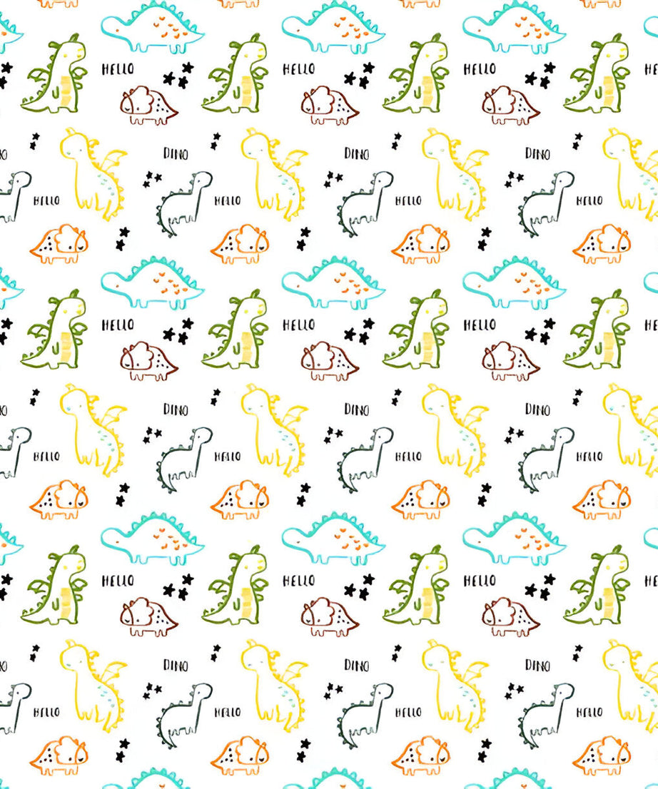 Dinos Themed Baby Room Curtain
