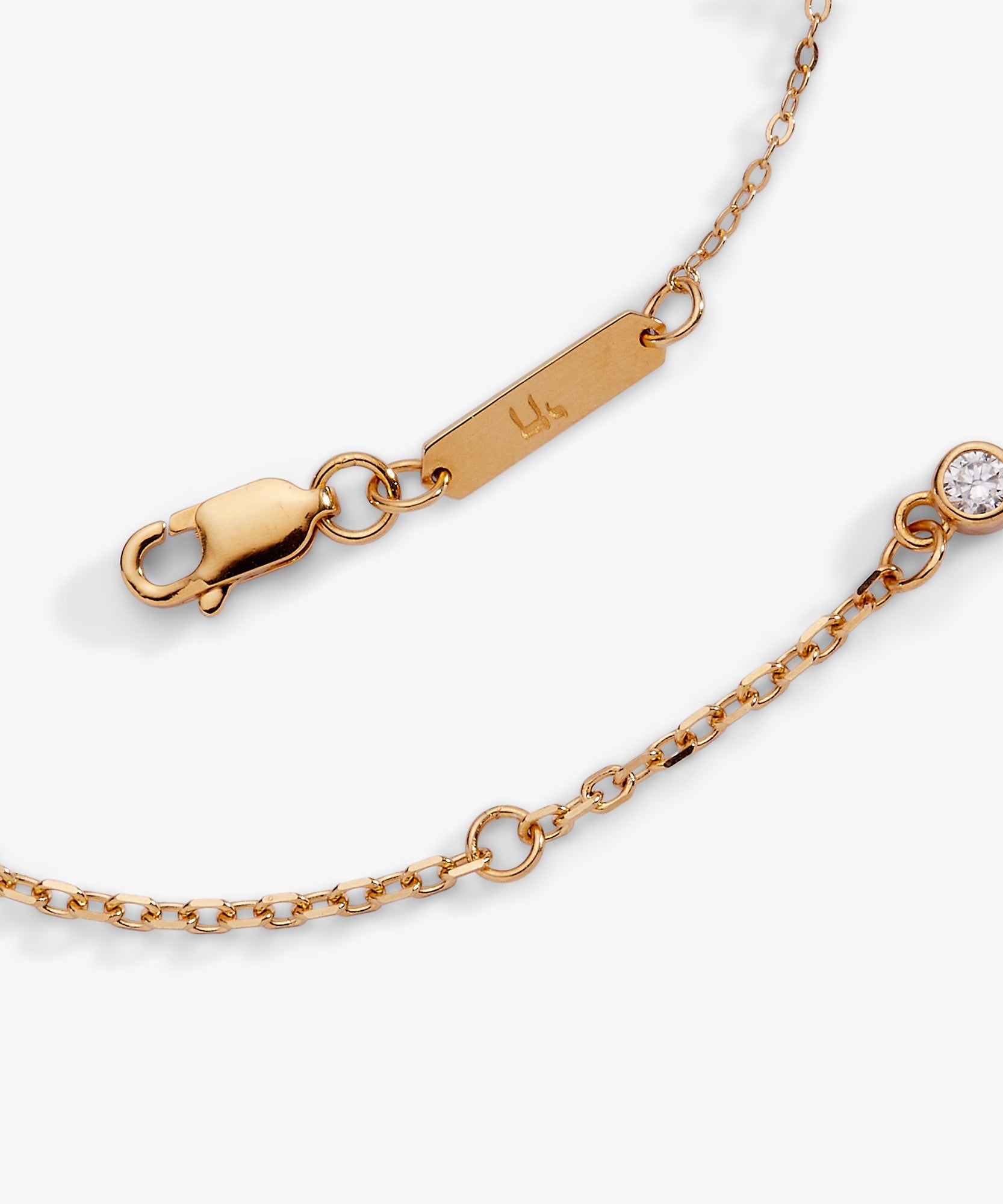 Star of David Delicate Pave Beaded Chain Bracelet