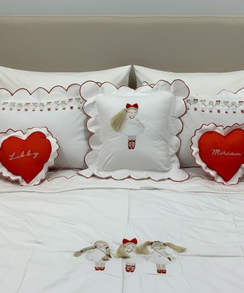 Doll Embroidered Duvet Cover Set