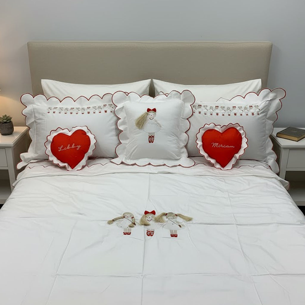 Doll Embroidered Duvet Cover Set