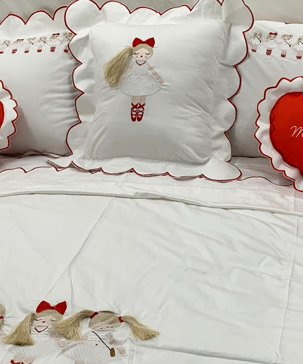 Doll Embroidered Duvet Cover Set