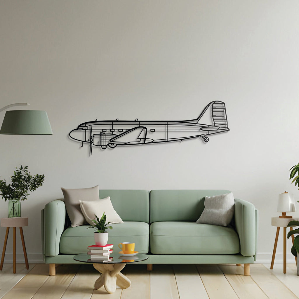 DC-3C Metal Aircraft Wall Art - NCP0058