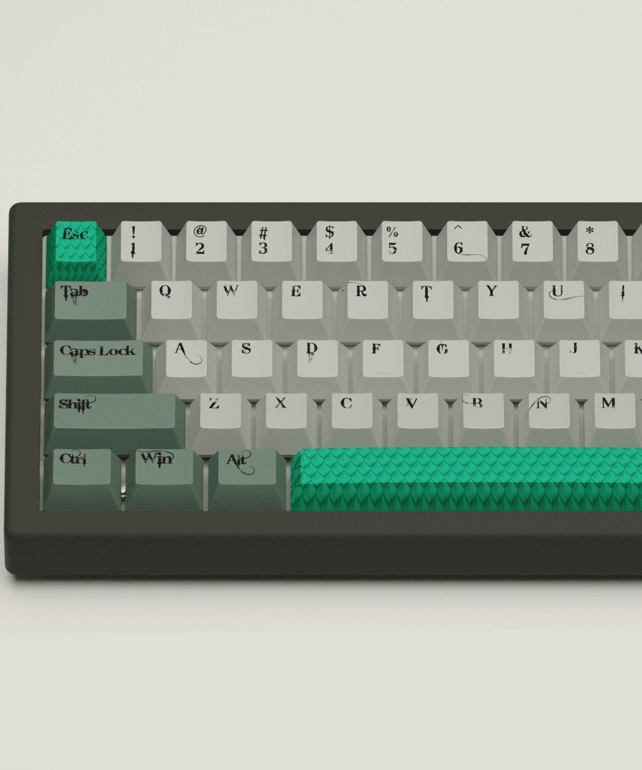 Dragon Scale Design Keycaps and Mechanical Keyboard