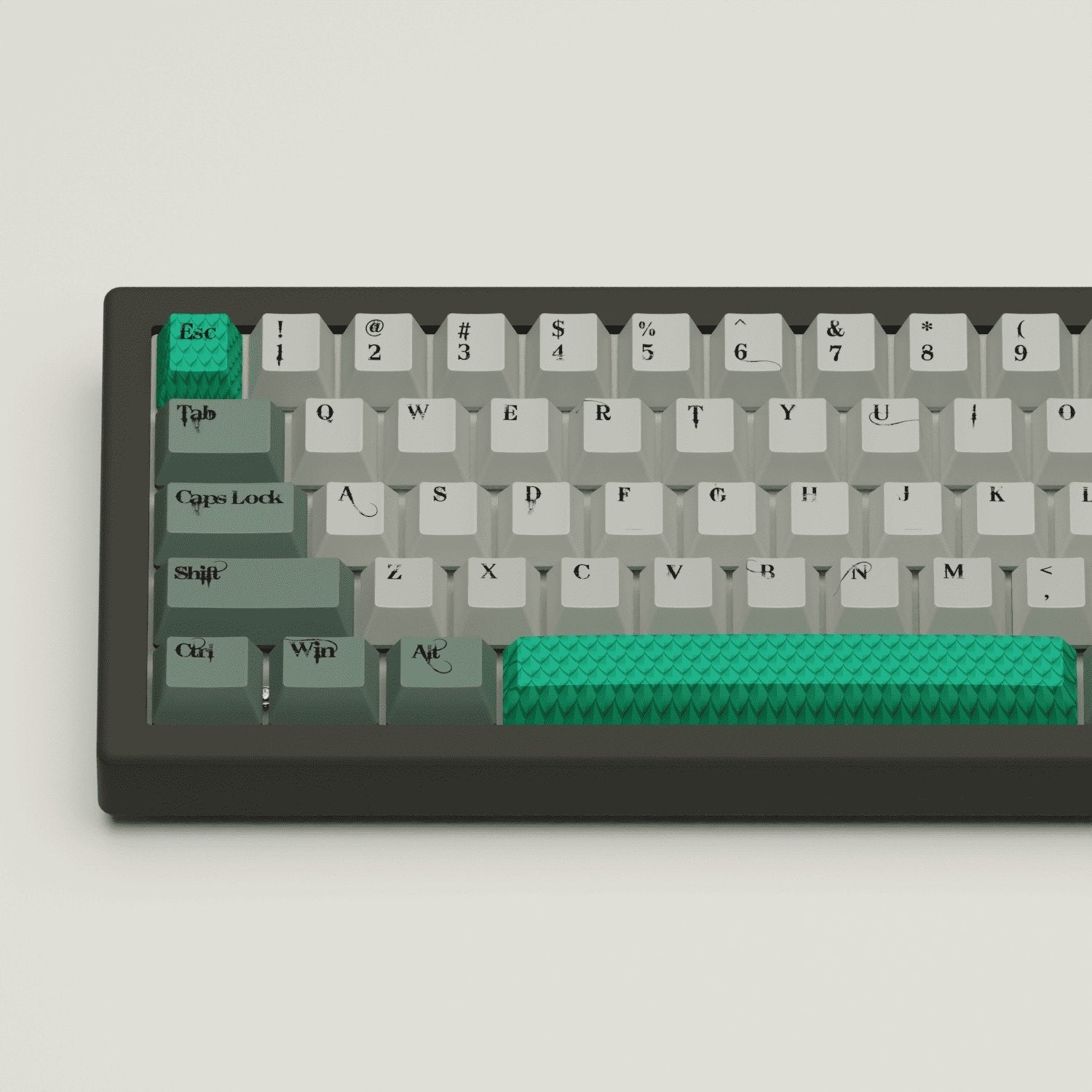 Dragon Scale Design Keycaps and Mechanical Keyboard