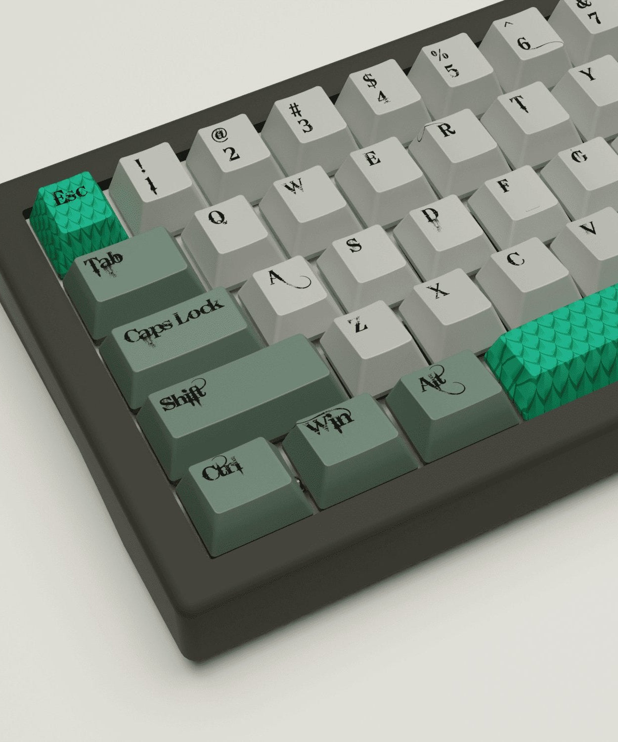 Dragon Scale Design Keycaps and Mechanical Keyboard