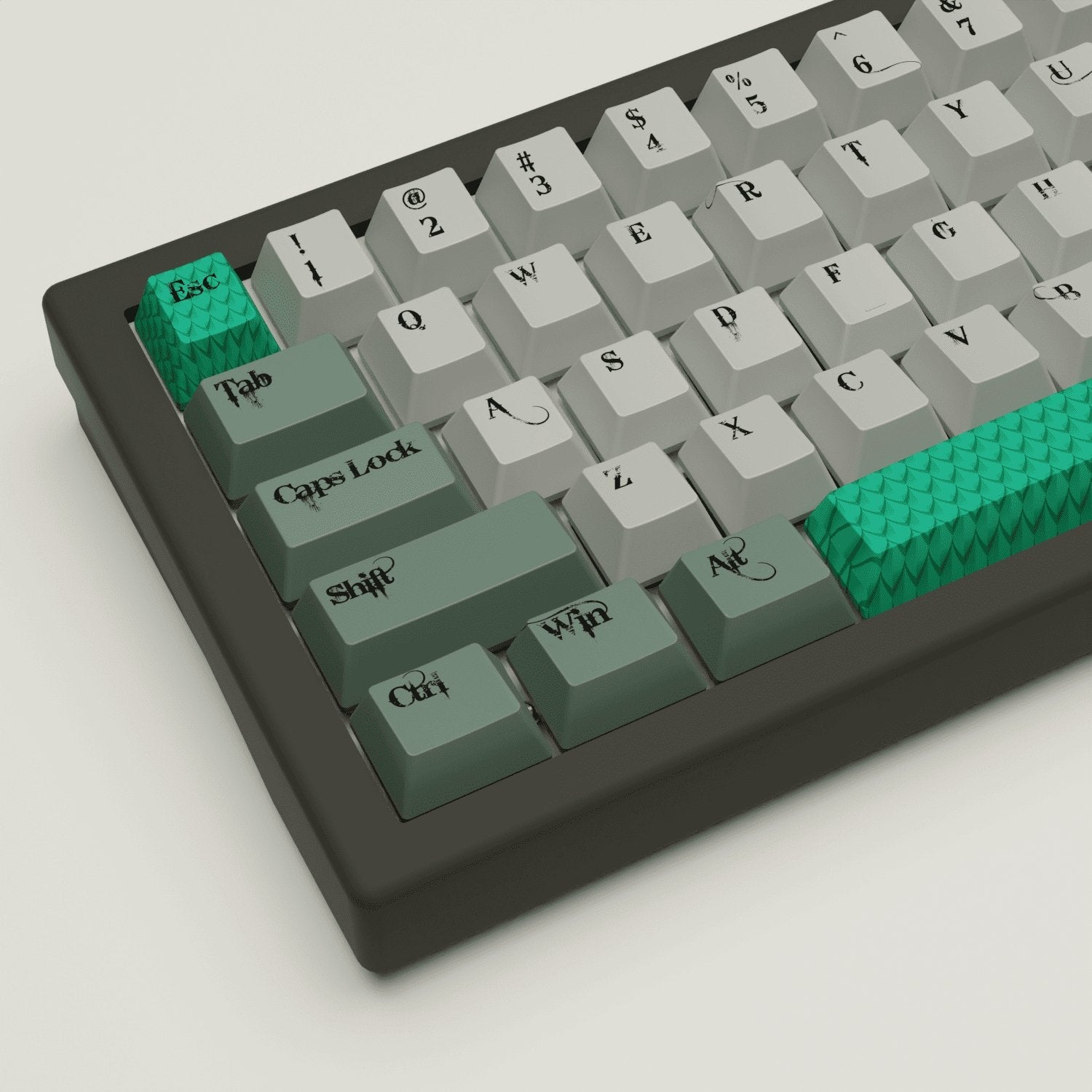 Dragon Scale Design Keycaps and Mechanical Keyboard