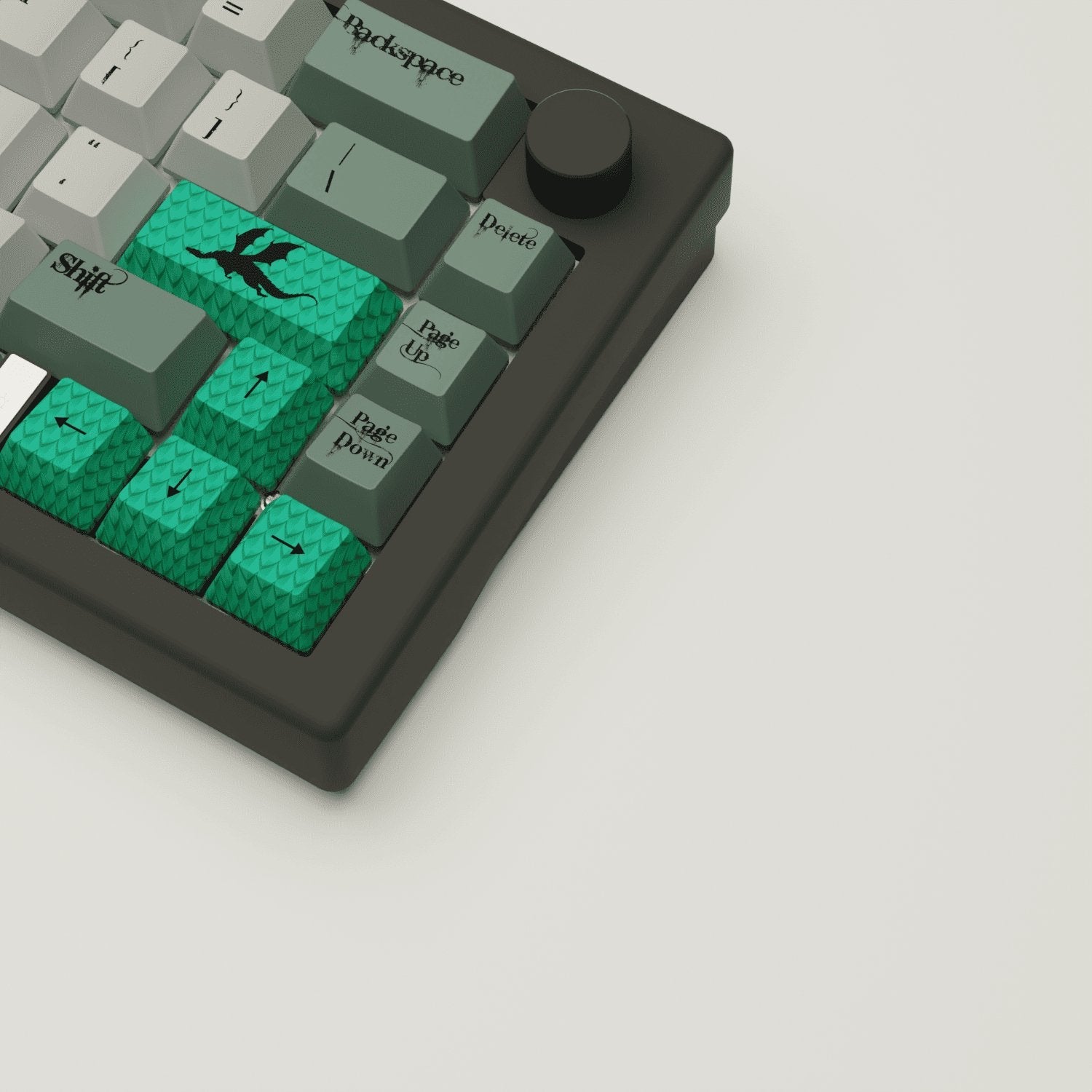 Dragon Scale Design Keycaps and Mechanical Keyboard