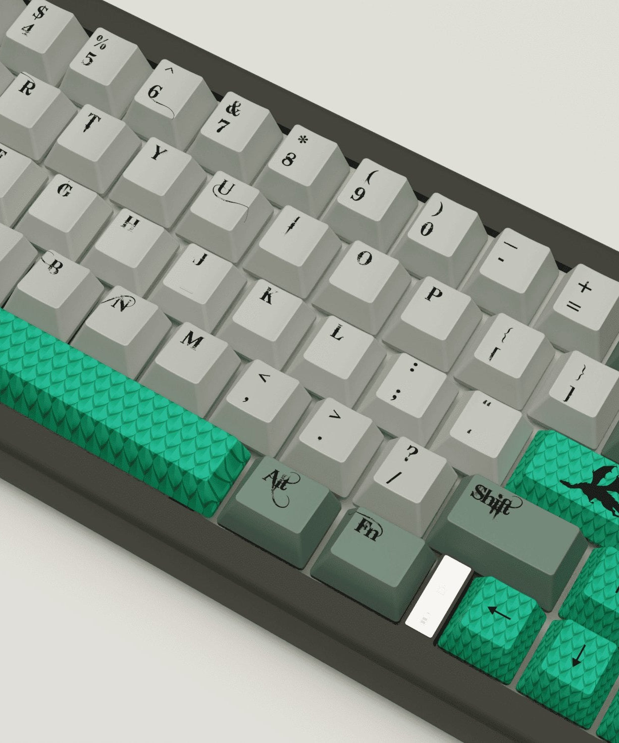 Dragon Scale Design Keycaps and Mechanical Keyboard