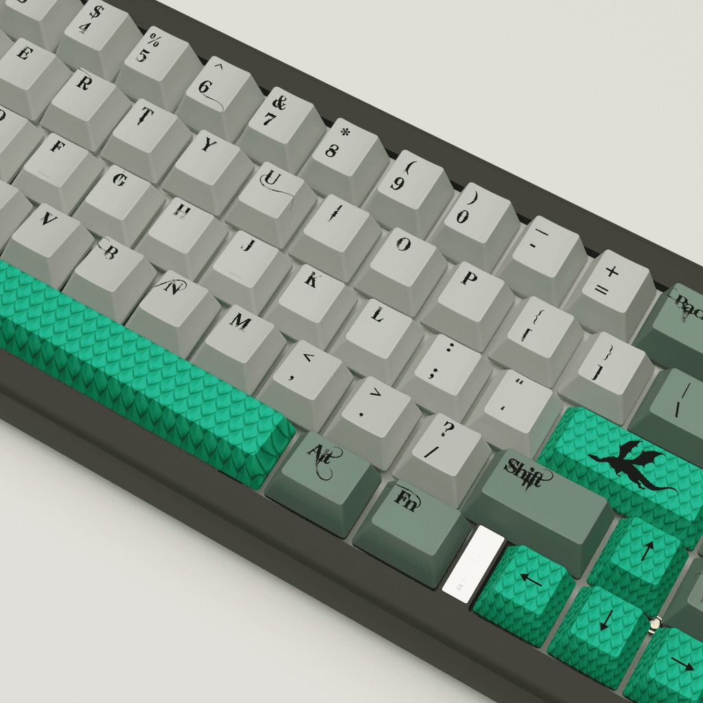Dragon Scale Design Keycaps and Mechanical Keyboard