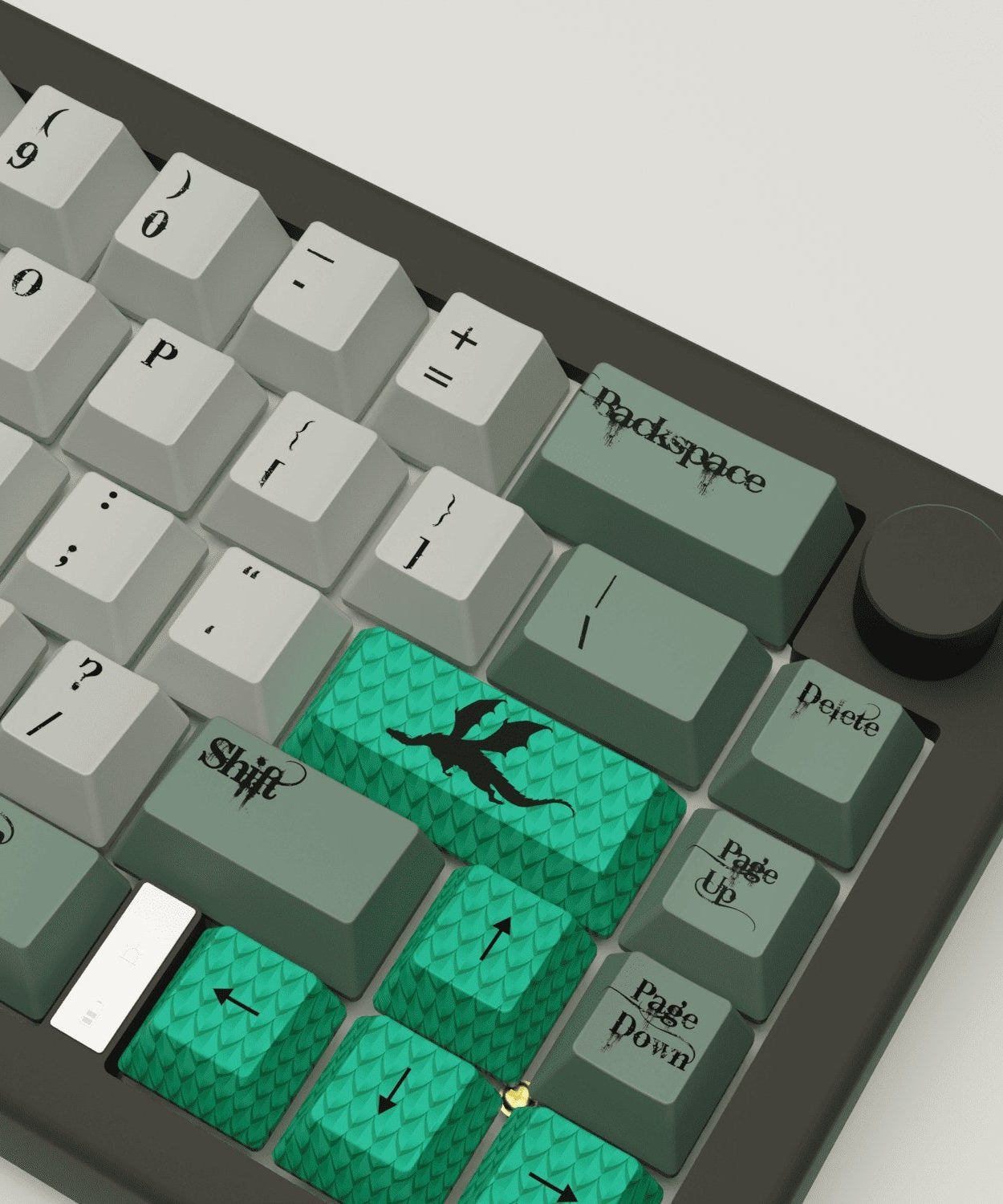 Dragon Scale Design Keycaps and Mechanical Keyboard