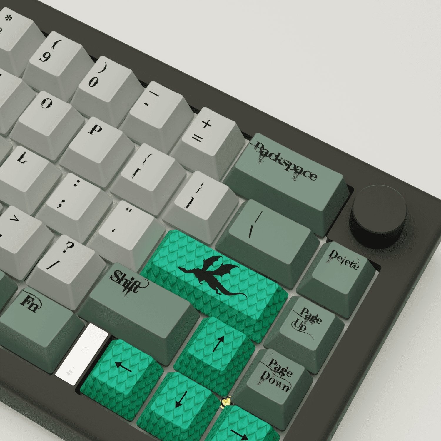 Dragon Scale Design Keycaps and Mechanical Keyboard